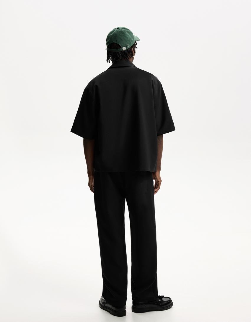 Pantalón jogger straight tailoring-Negro-1