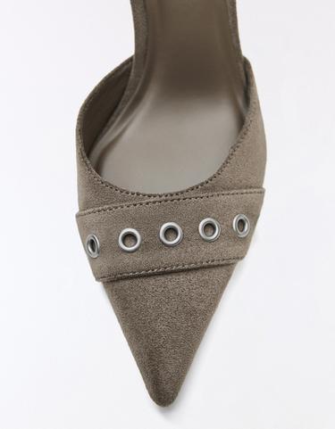 MULTI-BUCKLE ANKLE STRAP HEELS — SAND 5