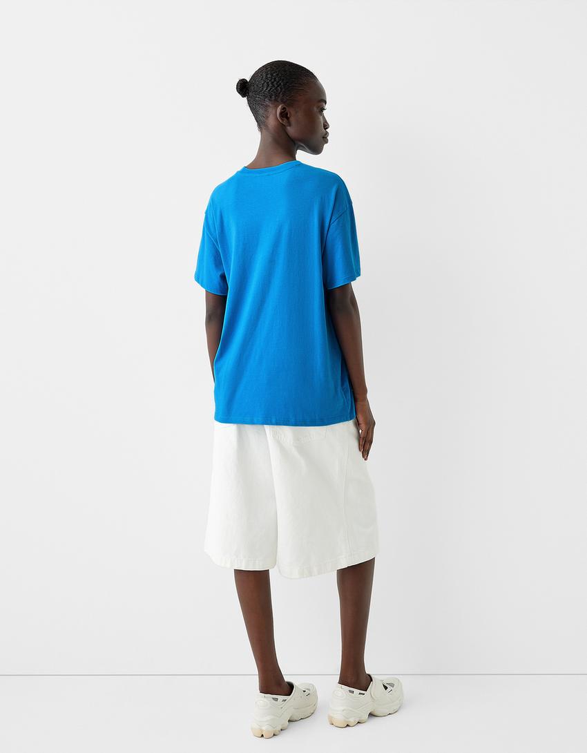 T-shirt manches courtes sport-Bleu-1