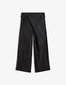Textured pants with fold-over waist
