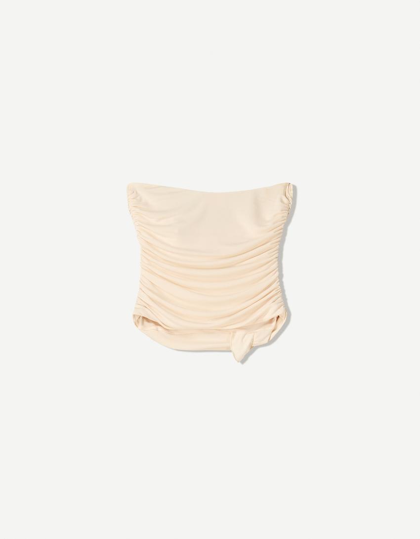 Ruched top-Cream-4
