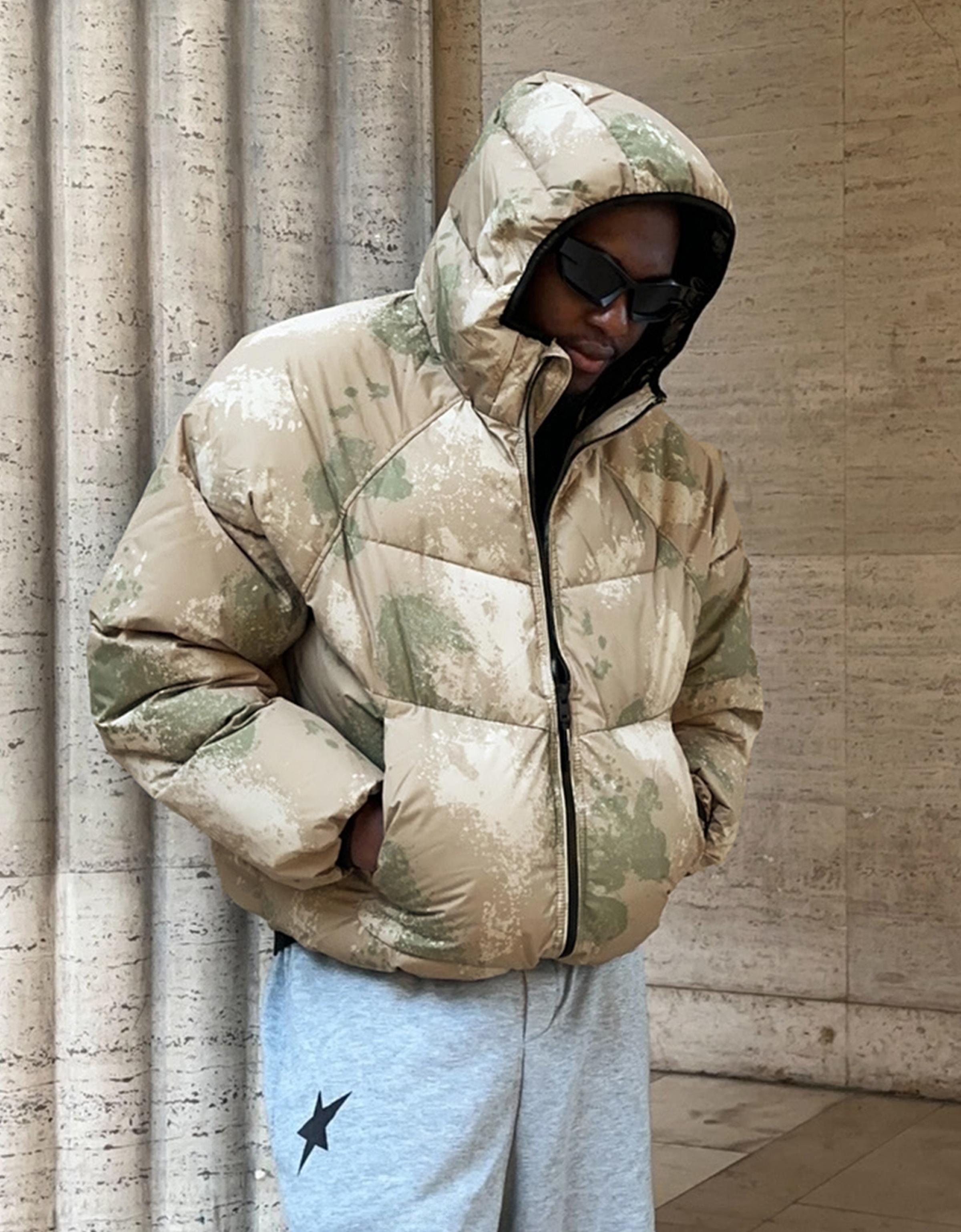 Hooded puffer jacket - Men | Bershka