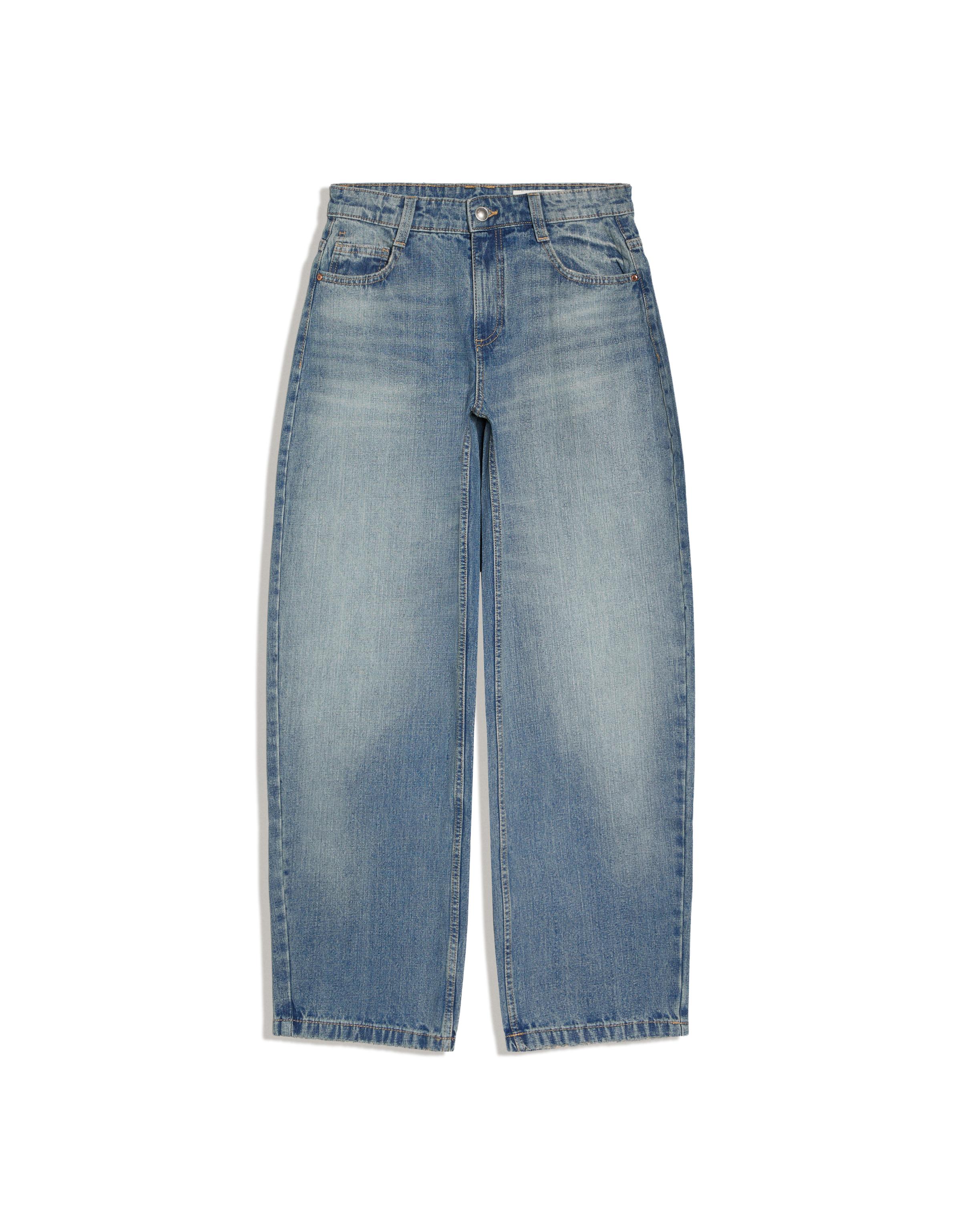 Low-rise baggy barrel jeans — Blue