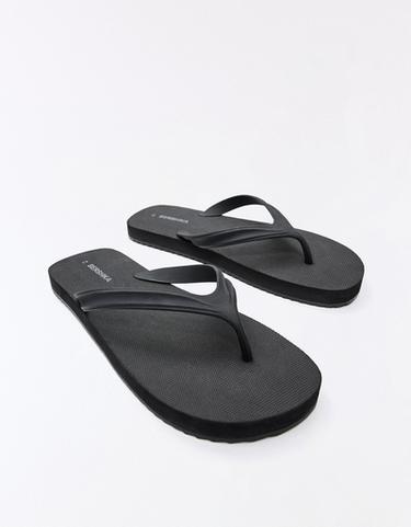 BASIC THONG SANDALS — BLACK 5