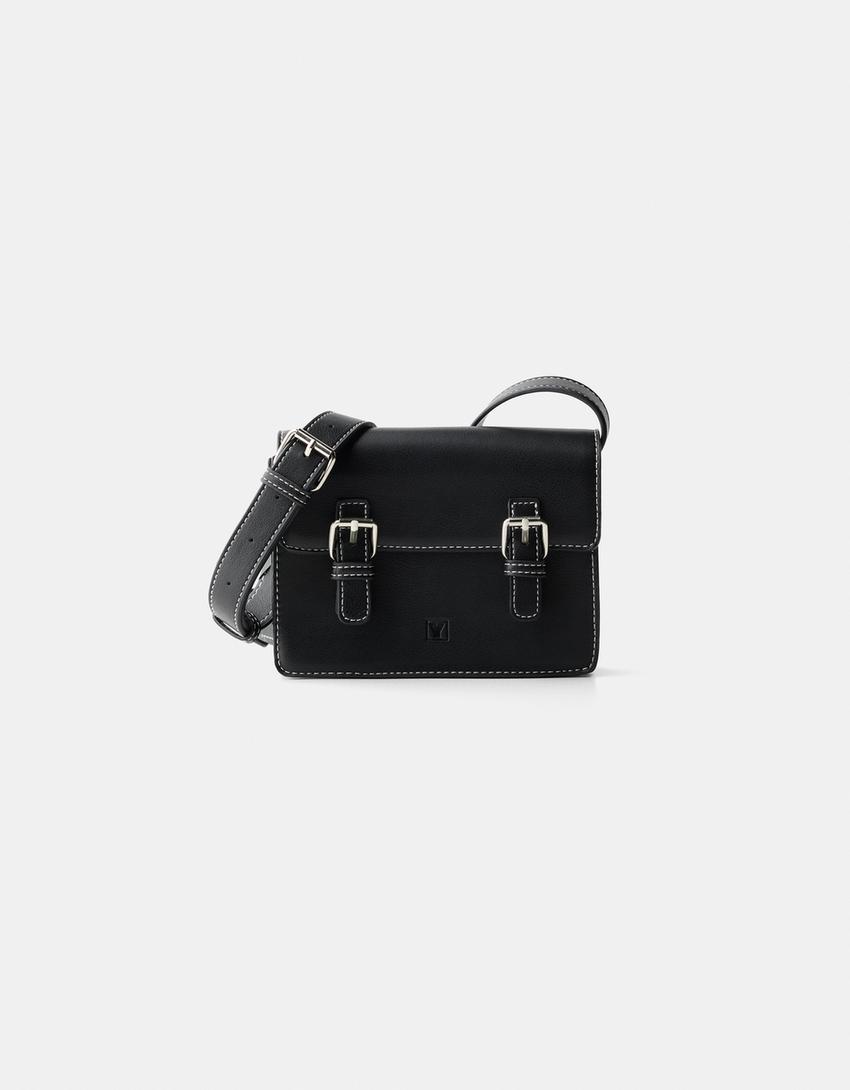 Sac bandoulière rabas boucles-Noir-4