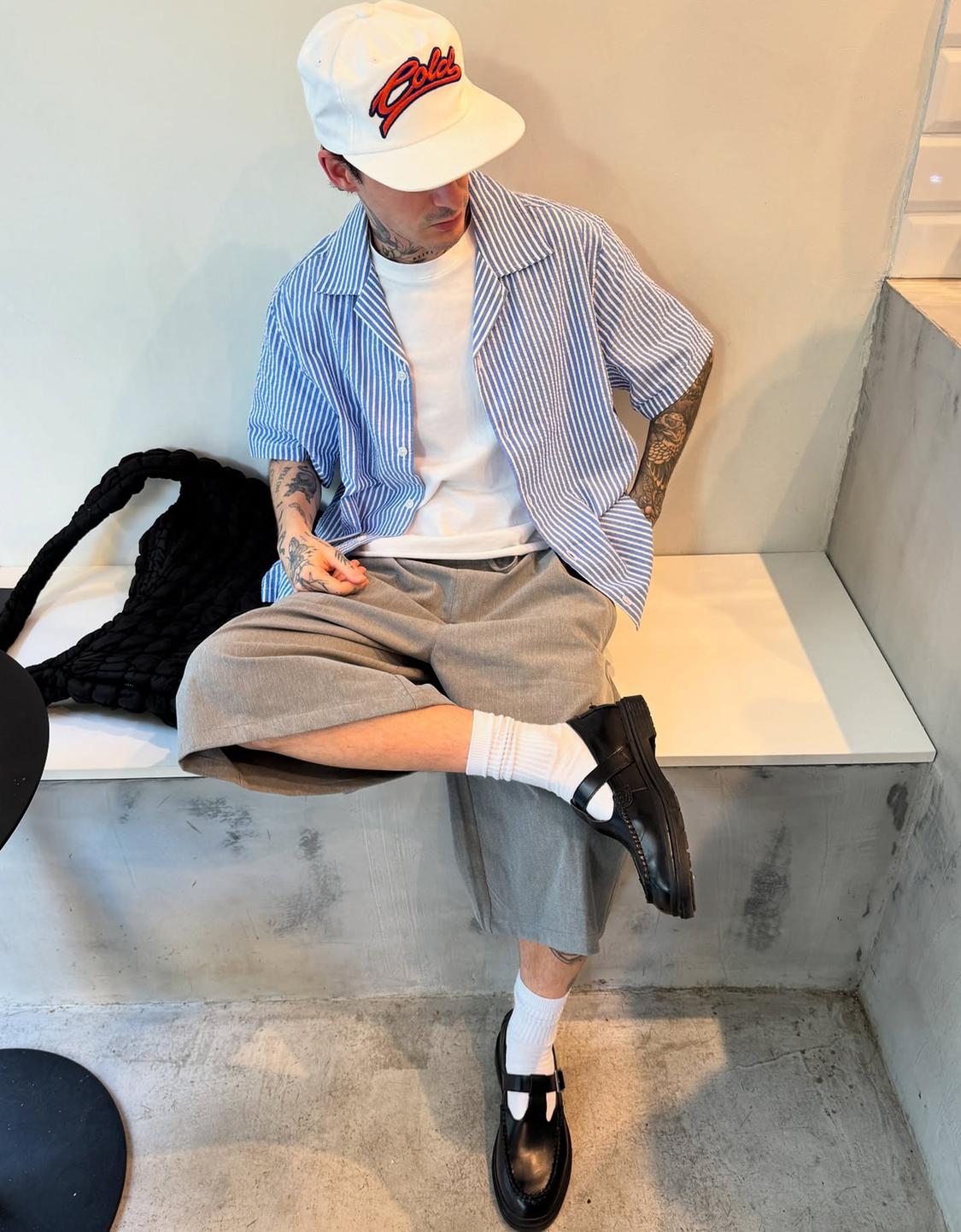 Striped short sleeve shirt