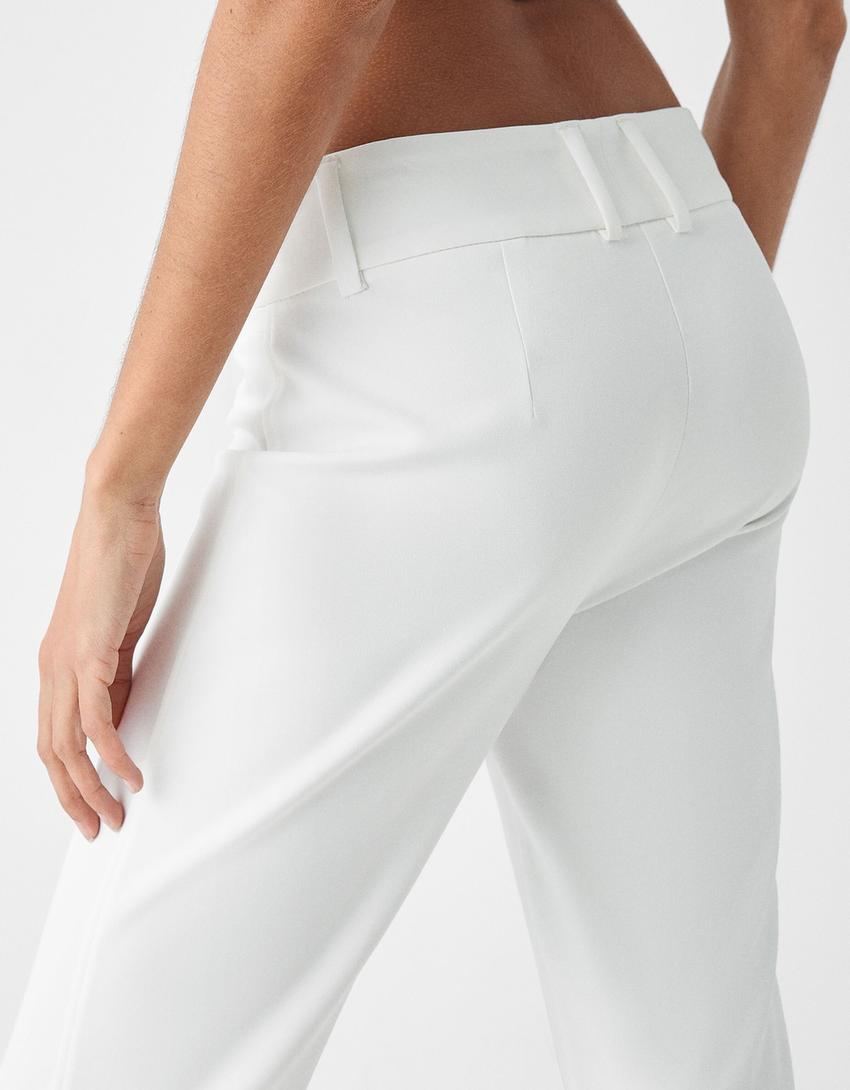 Pantalon flare tailoring-Écru-3