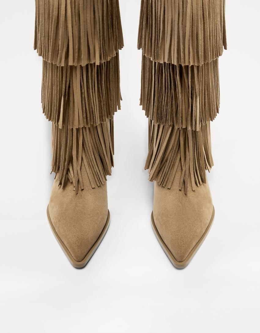 Bottine à frange femme: Chic western incontournable Bottine à frange femme: Chic western incontournable
