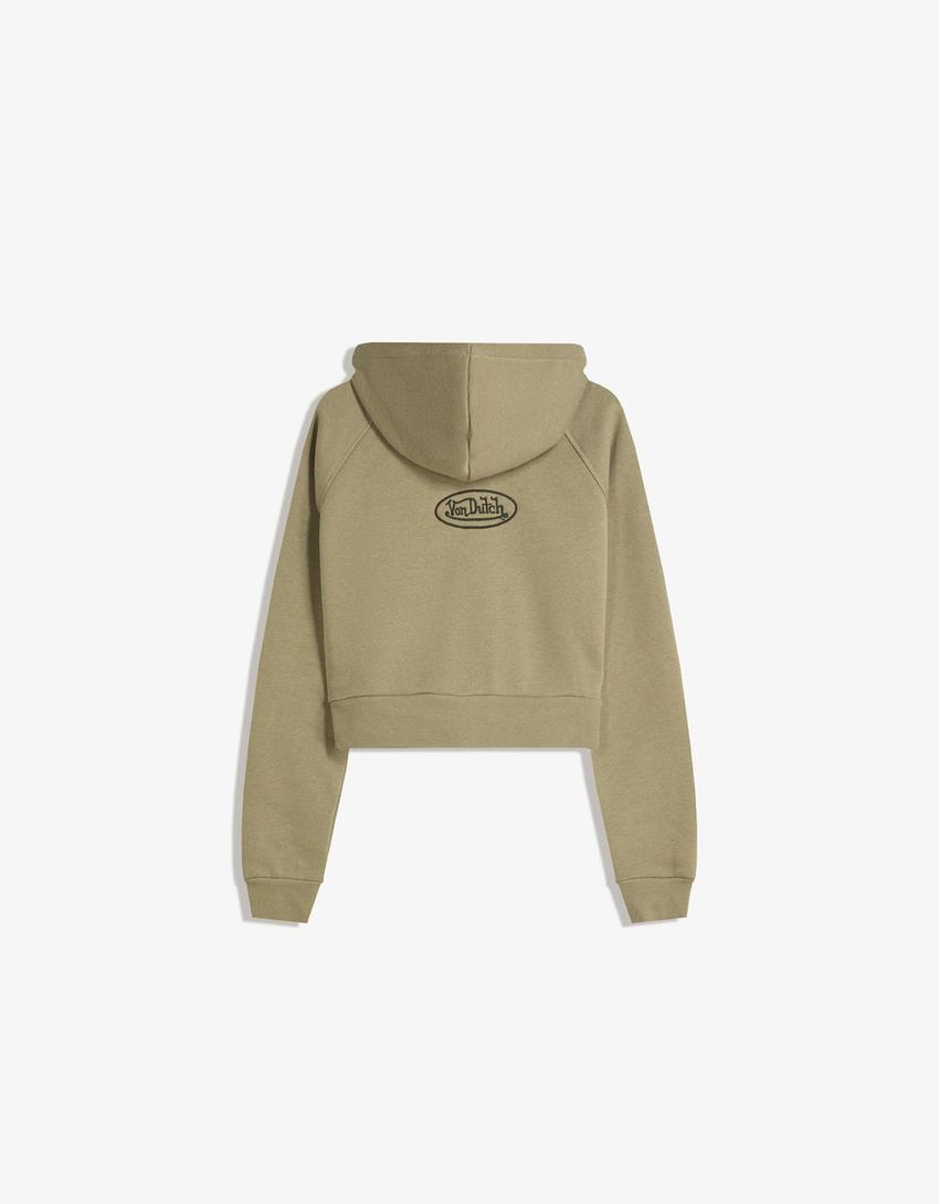Sweat Von Dutch zippé imprimé-Kaki-4