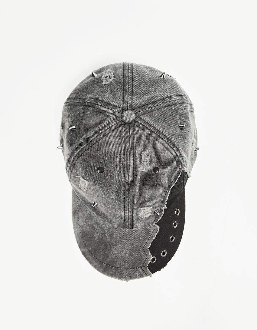 Καπέλο τζόκεϊ piercing & eyelets-Μαύρο-2