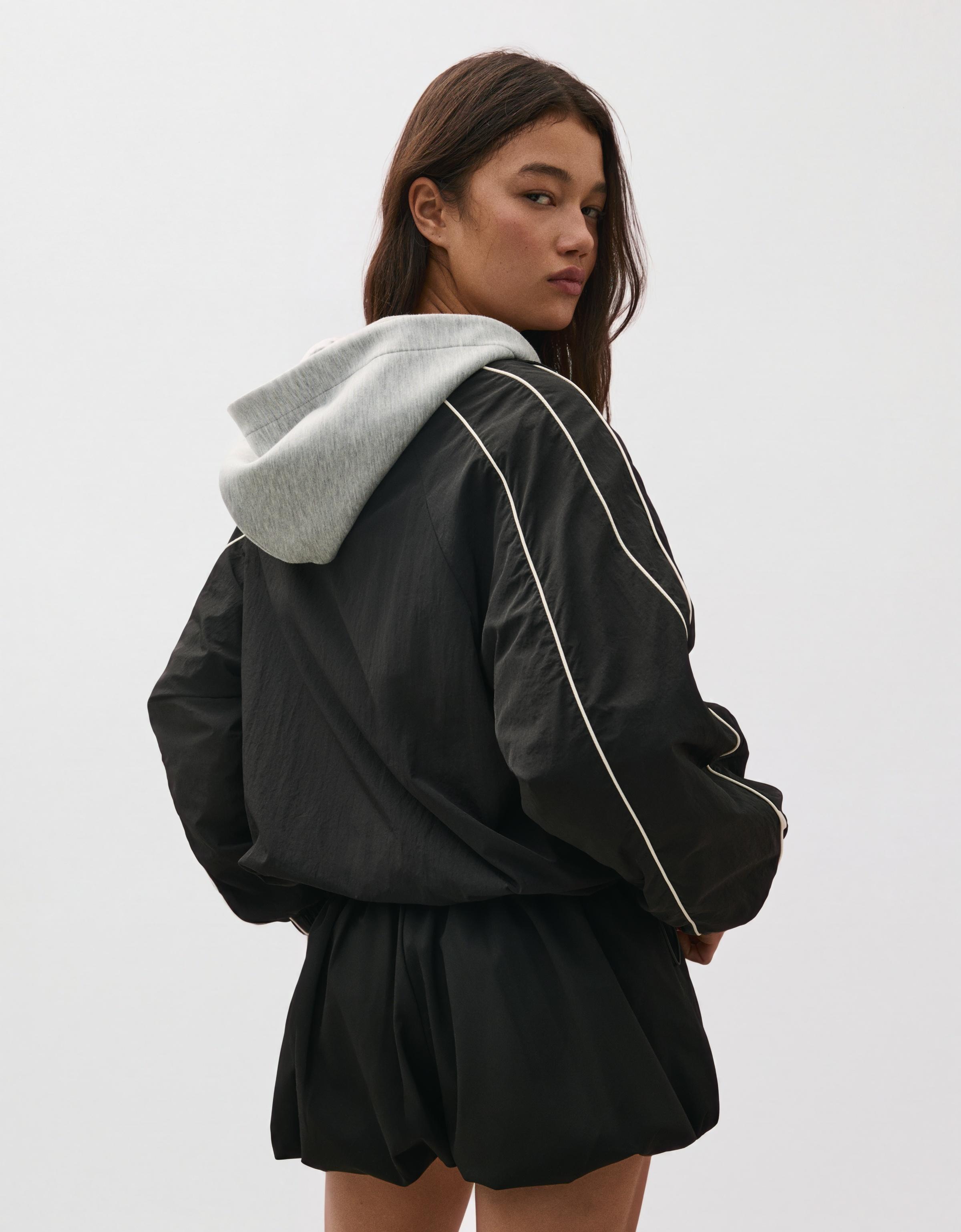 Contrast lightweight jacket — Black
