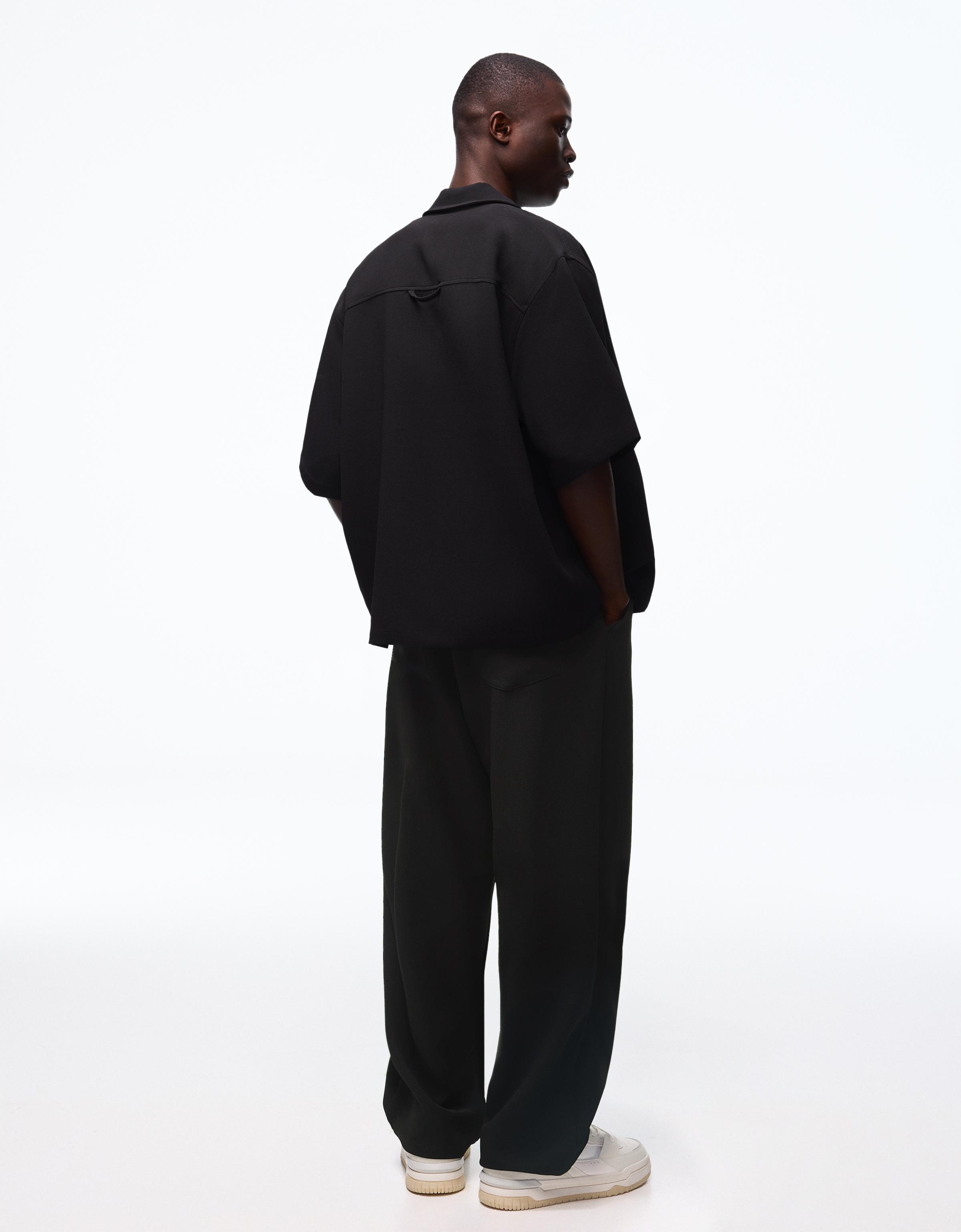 Super baggy tailored trousers — Black