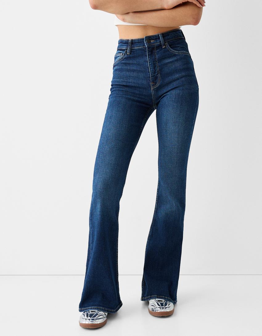 Flared jeans-Navy-1
