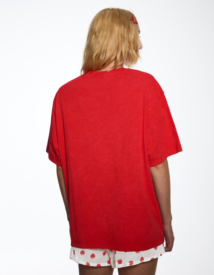 Relaxed fit T-shirt ARIES X BERSHKA-Red