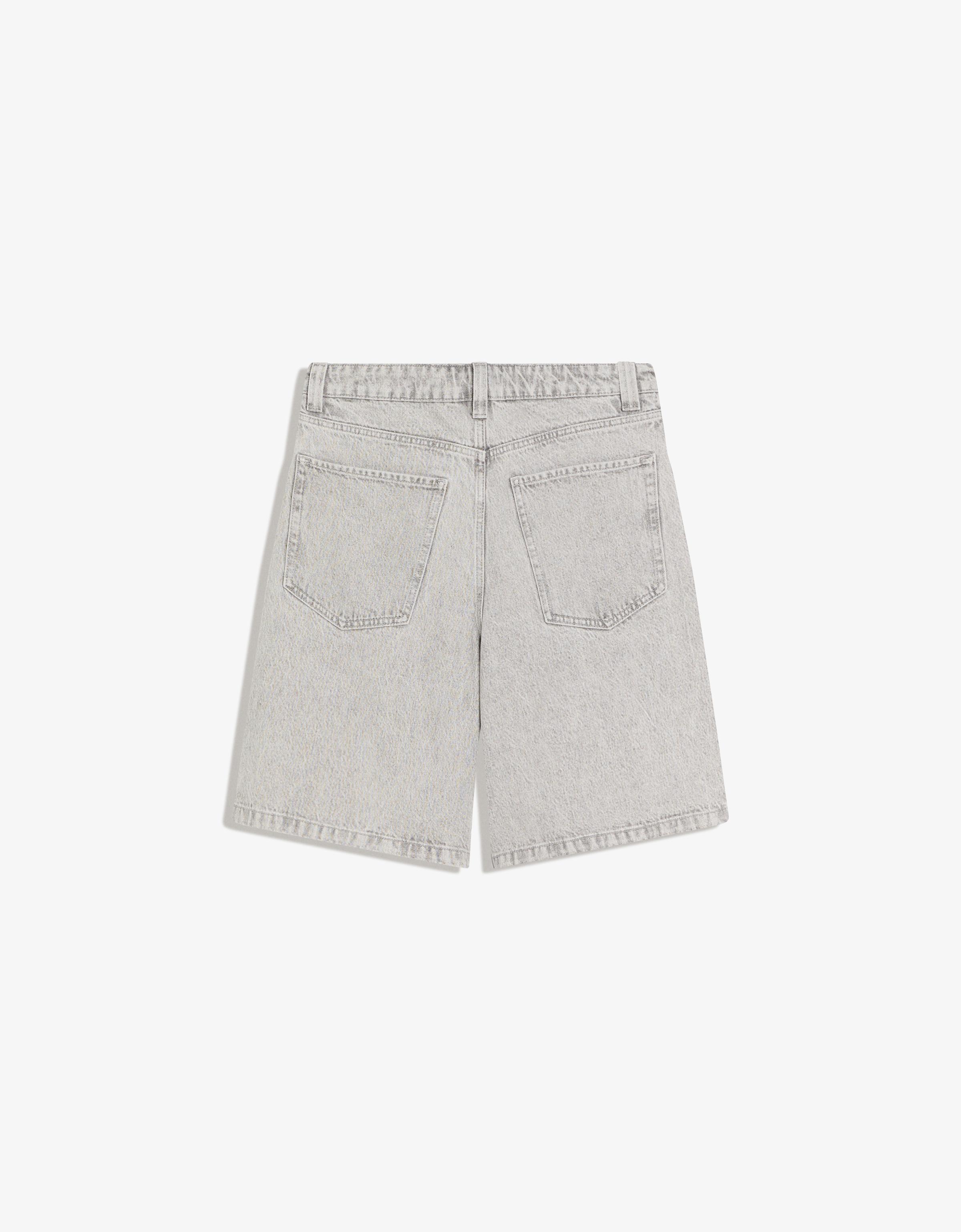 Baggy fit denim şort - Görsel 5