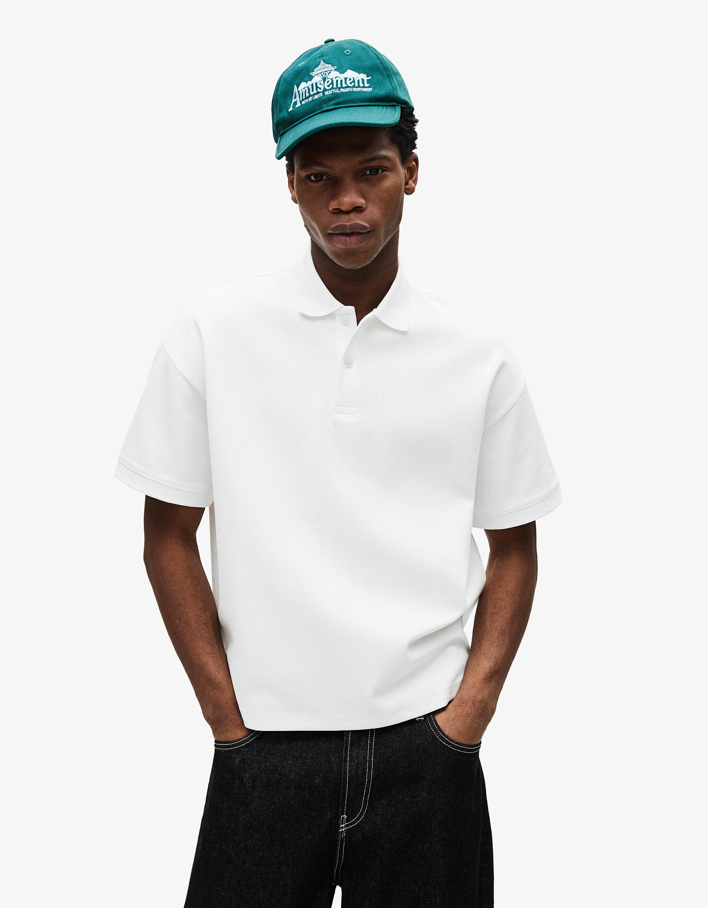 Polo Manga Corta Hombre L Blanco Roto