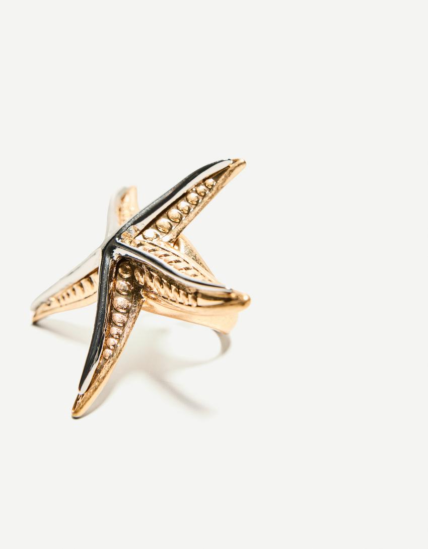 Anel estrela-do-mar-Dourado-1