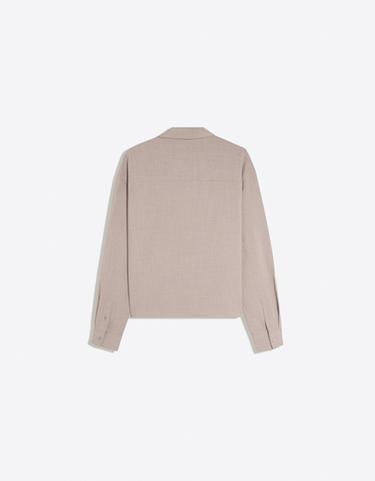 Boxy long sleeve shirt — Sand 6