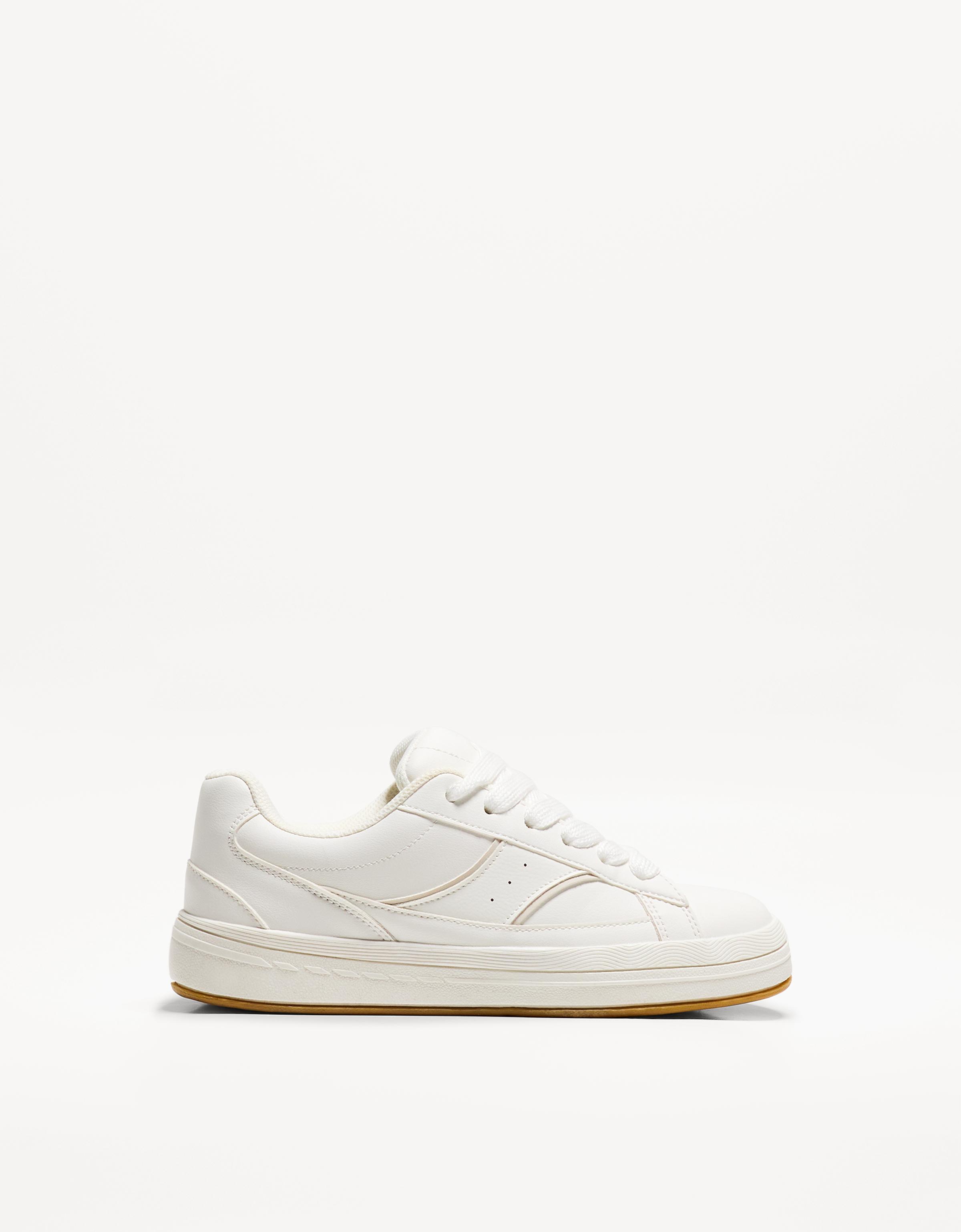 Bershka Skate-Sneaker Damen 35 Weiss