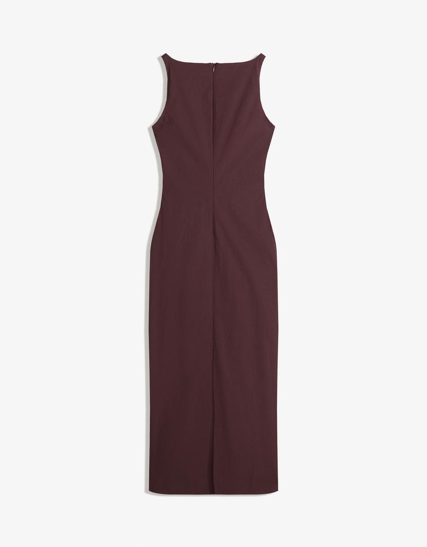 Bengaline midi dress-Violet