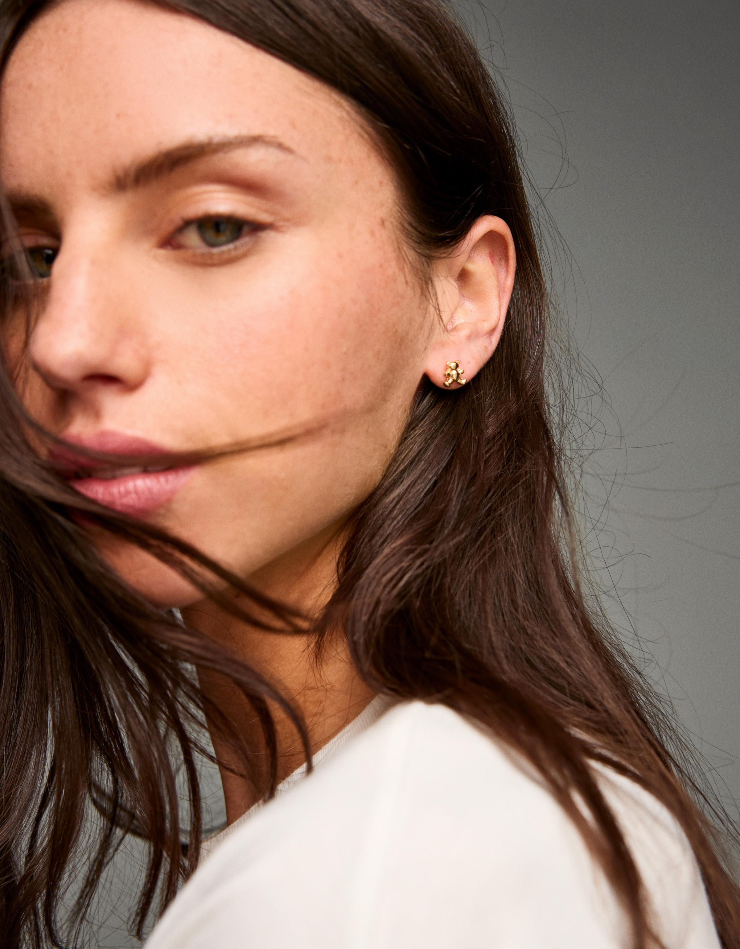 Bershka 16er-Pack Ohrringe Damen Gold