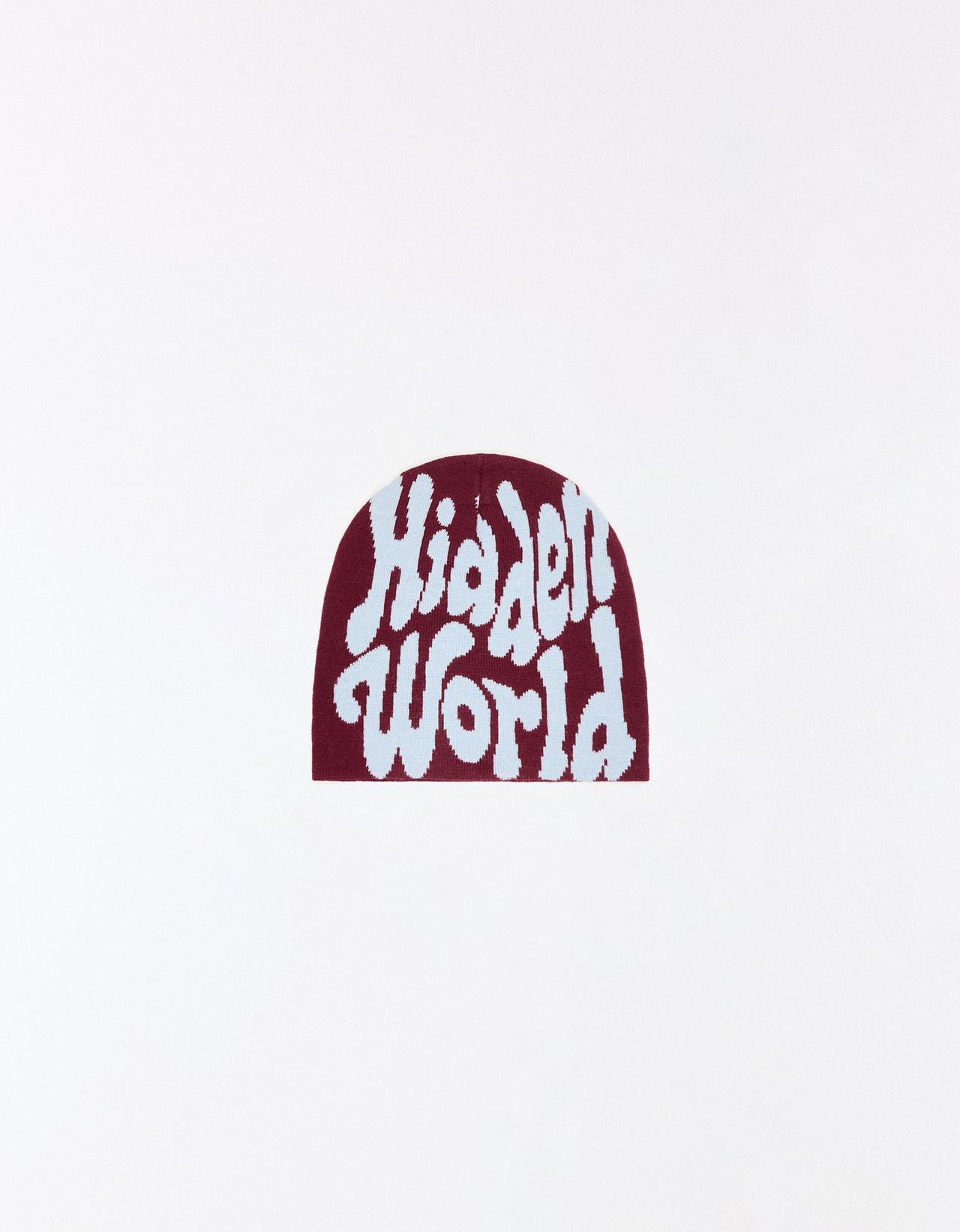 Knitted beanie — Burgundy