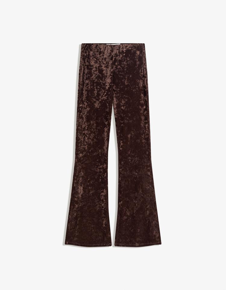 Pantalón flare efecto velvet