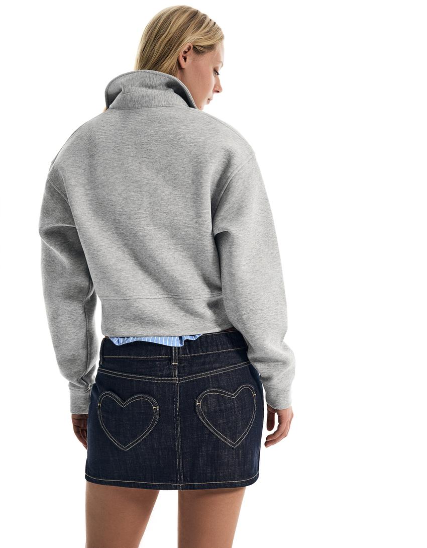 Polo manga larga fajín-Gris