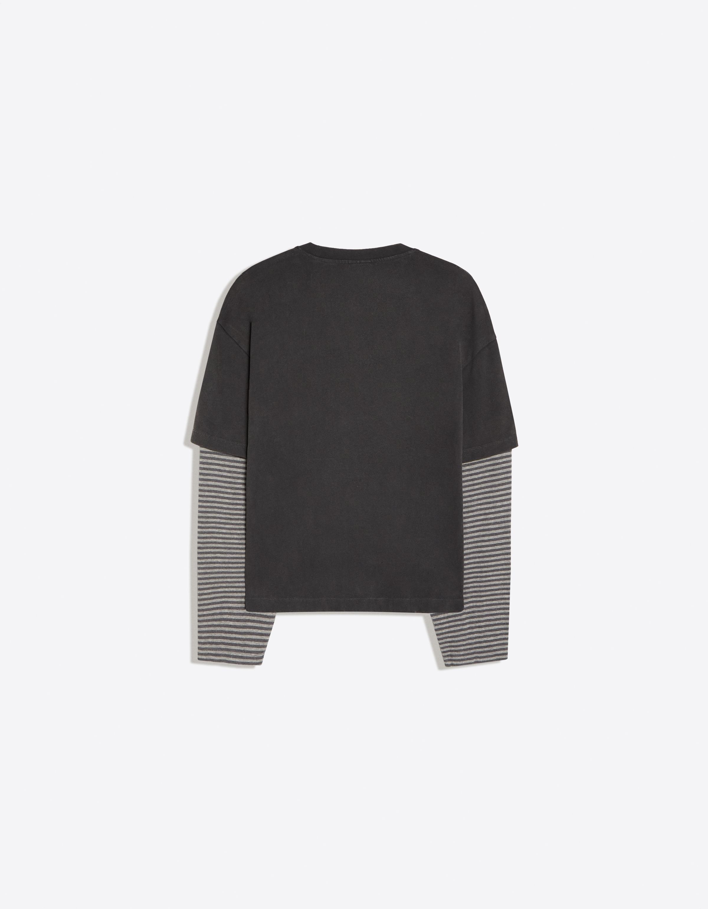 Double-sleeve stud T-shirt — Grey