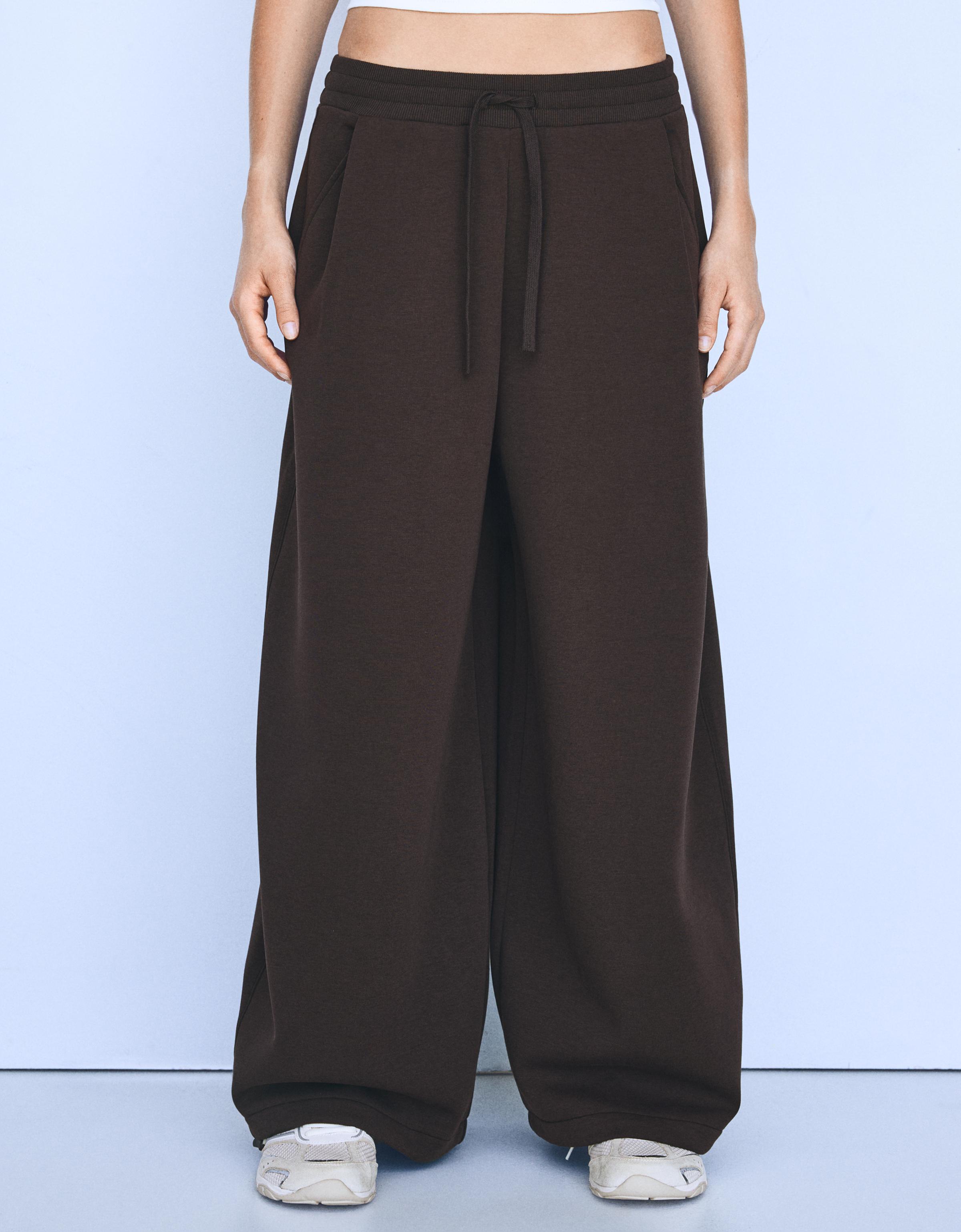 Barrel trousers — Brown