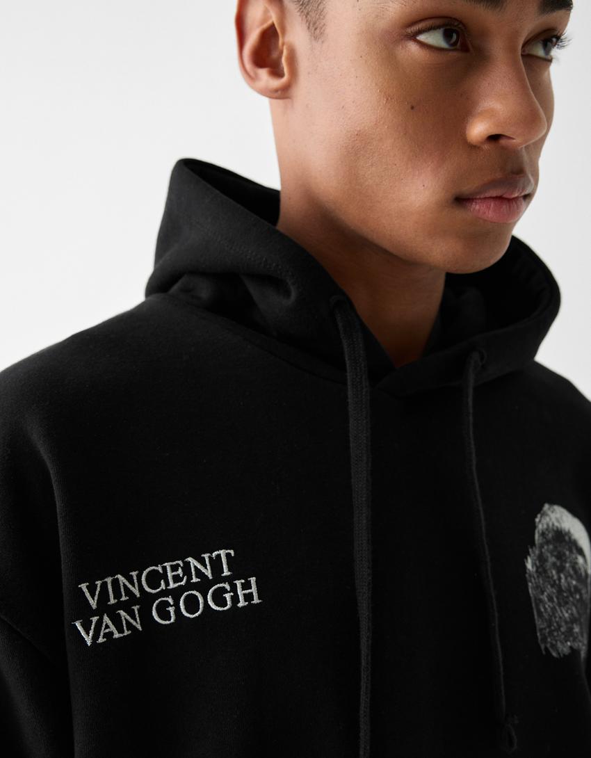 Sweat Vincent van Gogh capuche imprimé-Noir-3