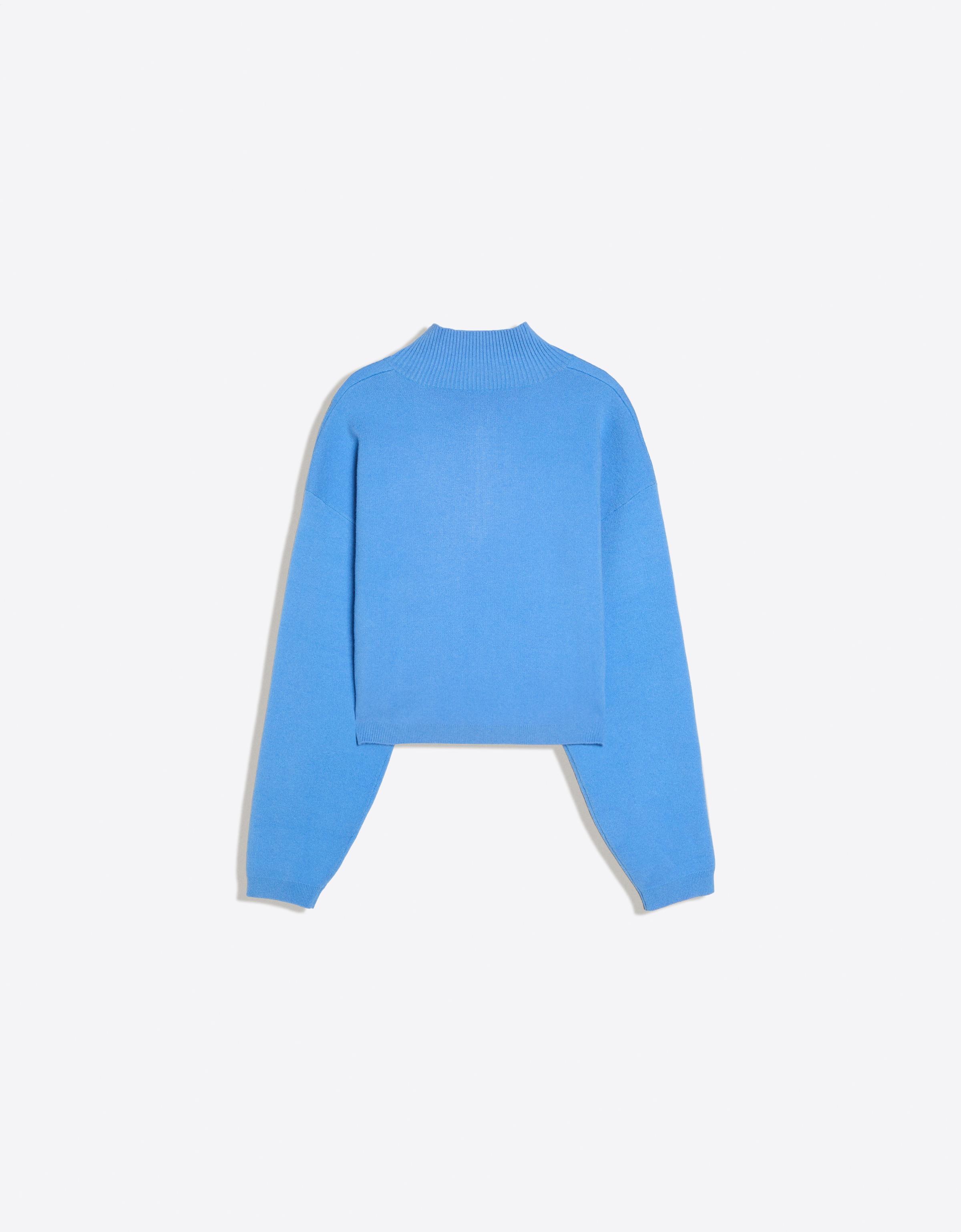 Embroidered zip-up jumper — Blue