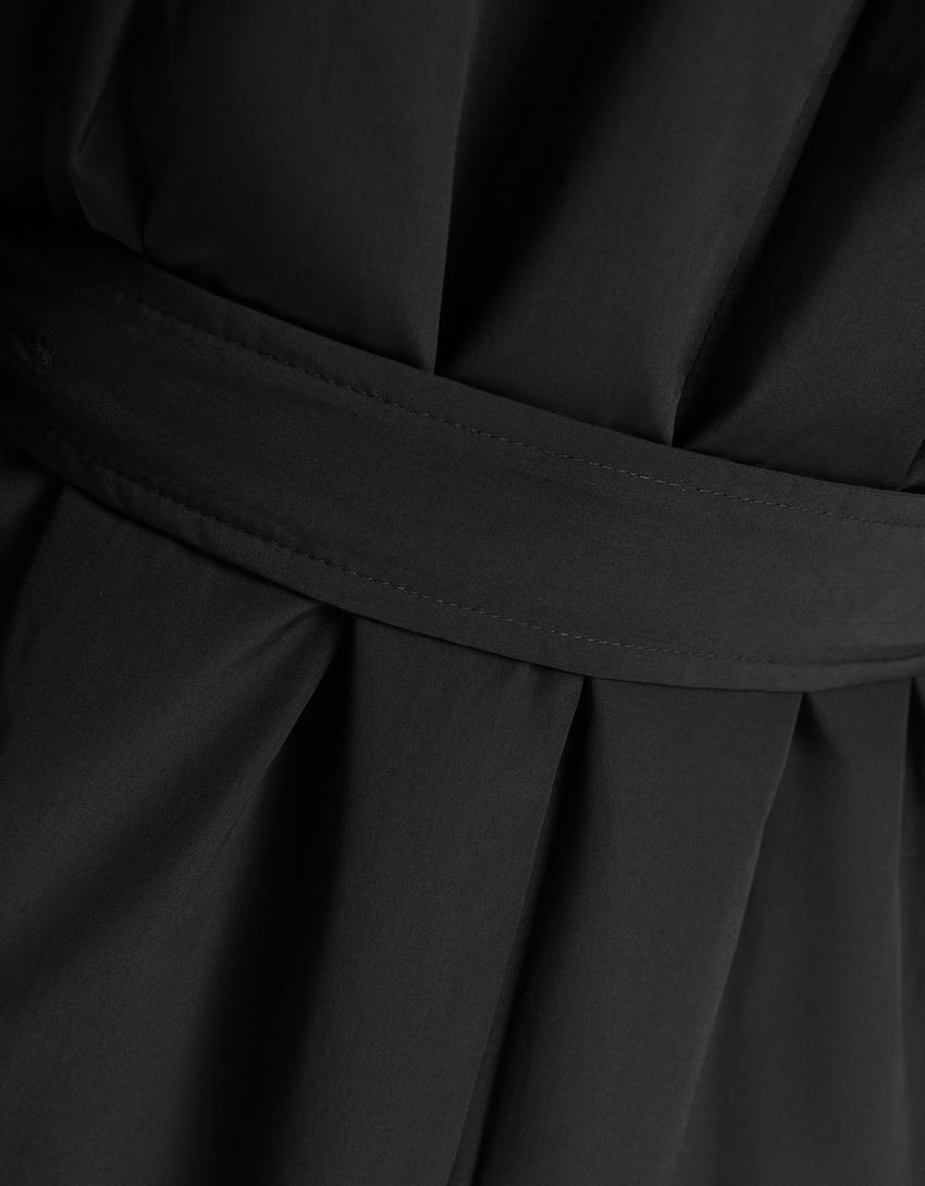 Sobretudo trench oversize acolchoado-Cinzento-escuro-5