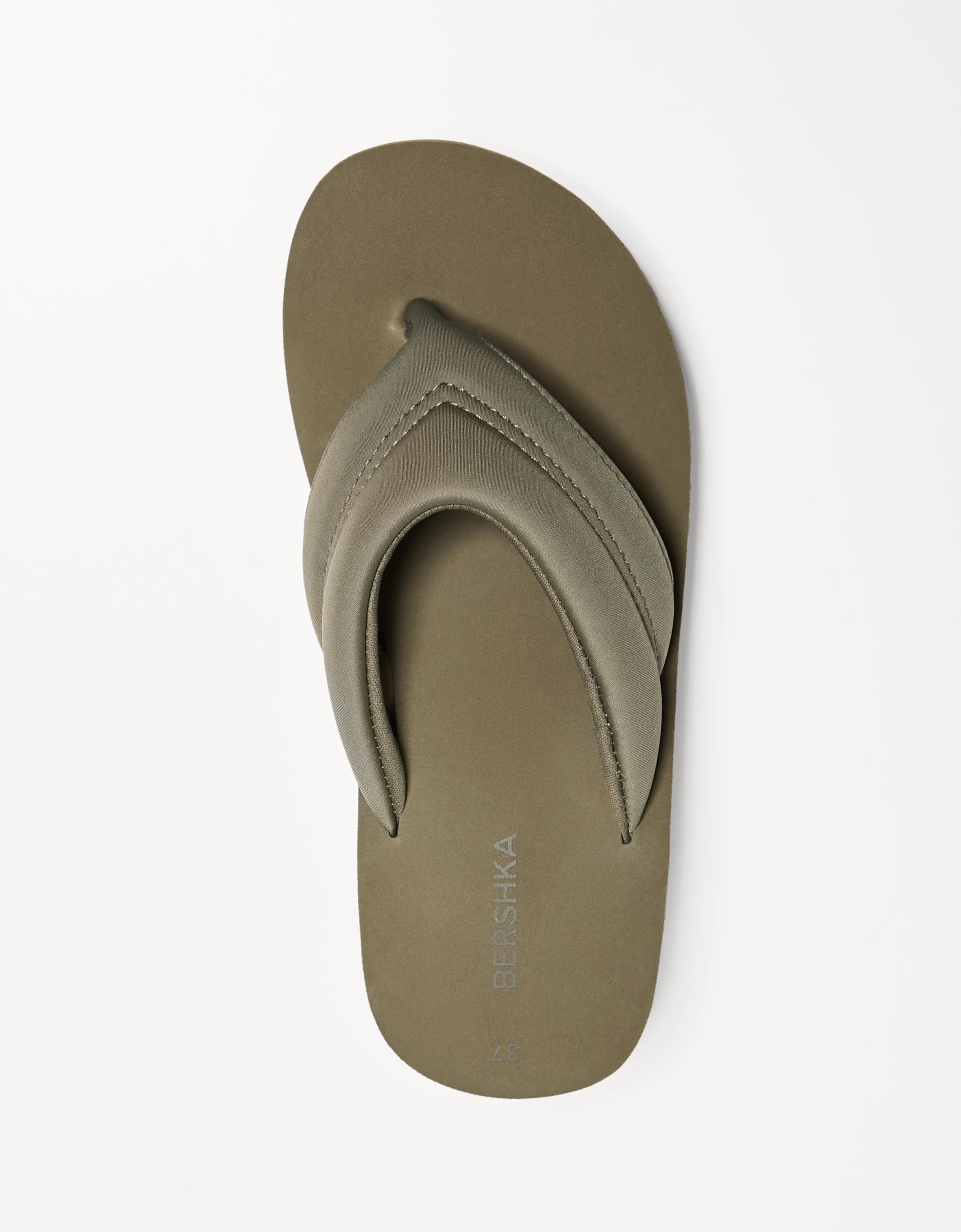 Quilted platform sandals — KHAKI