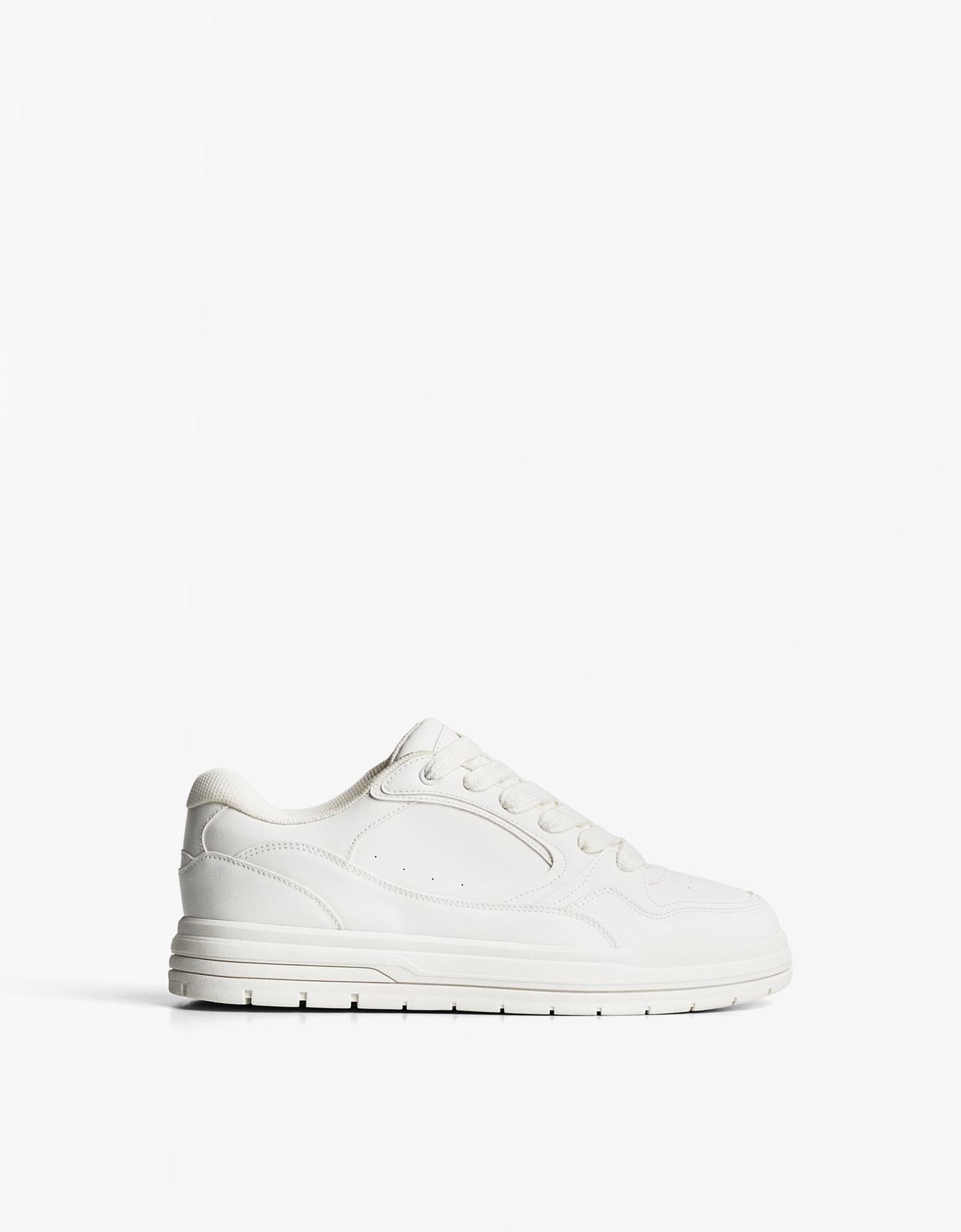 Bershka podstawowe buty typu street biały
