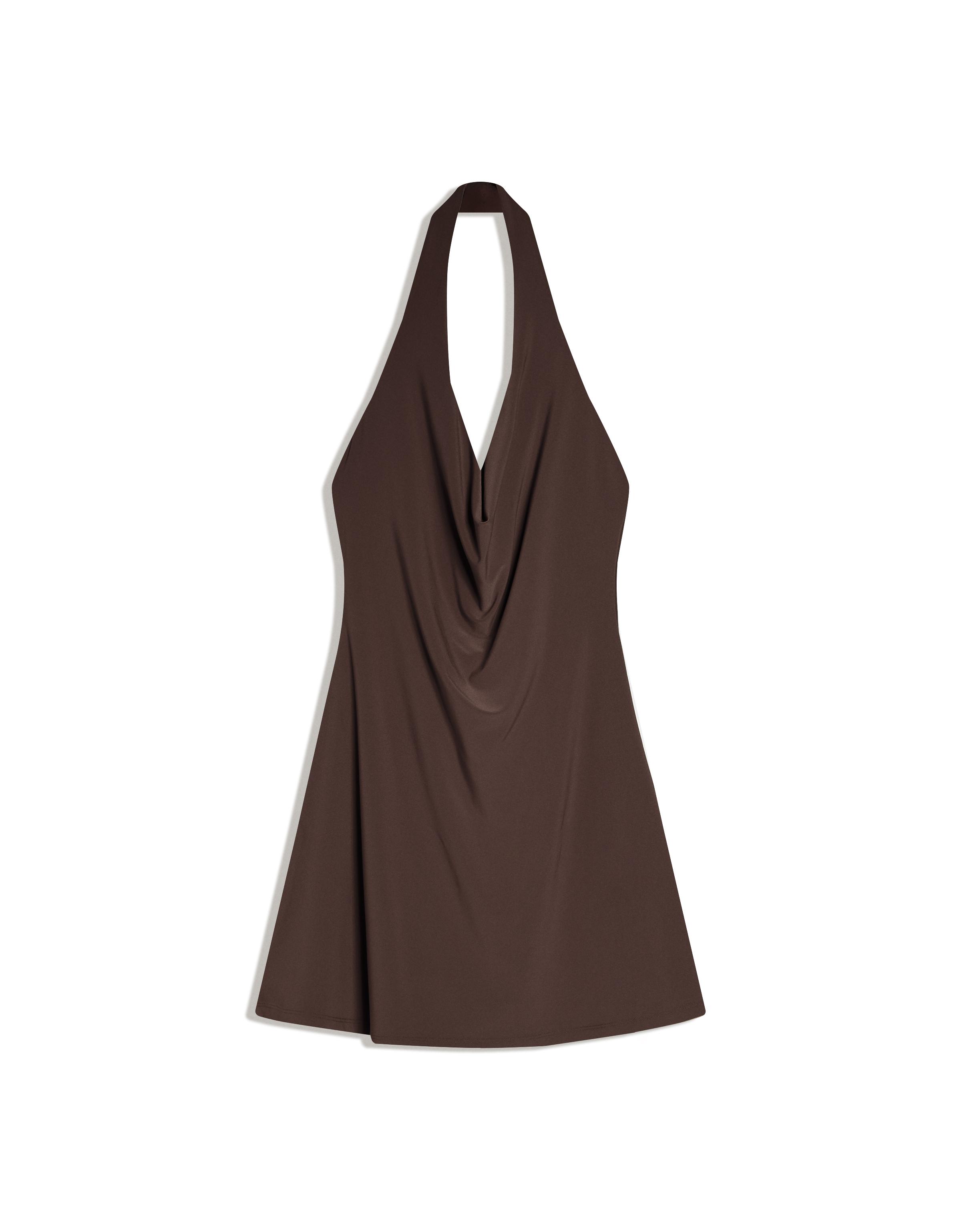 Halter yaka mini elbise - Görsel 21