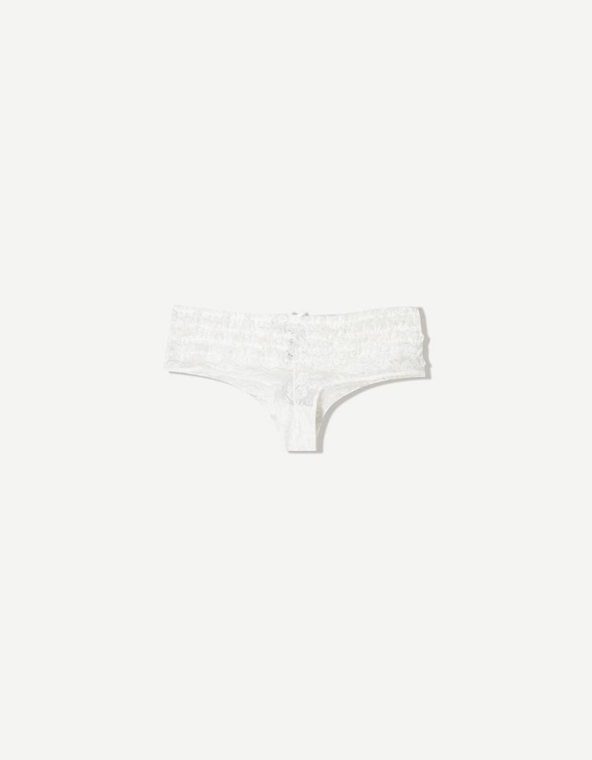 Braguita culotte volantes-Blanco