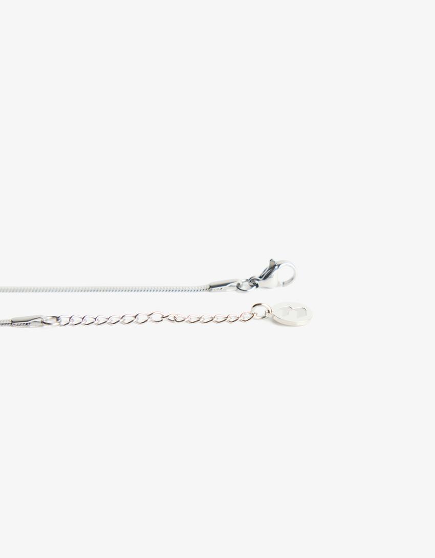 Stalen schakelketting-Zilver