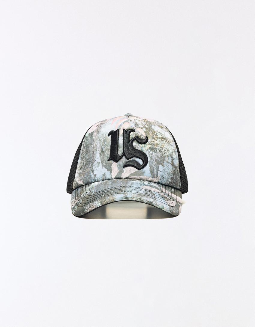 Casquette trucker imprimée-Vert