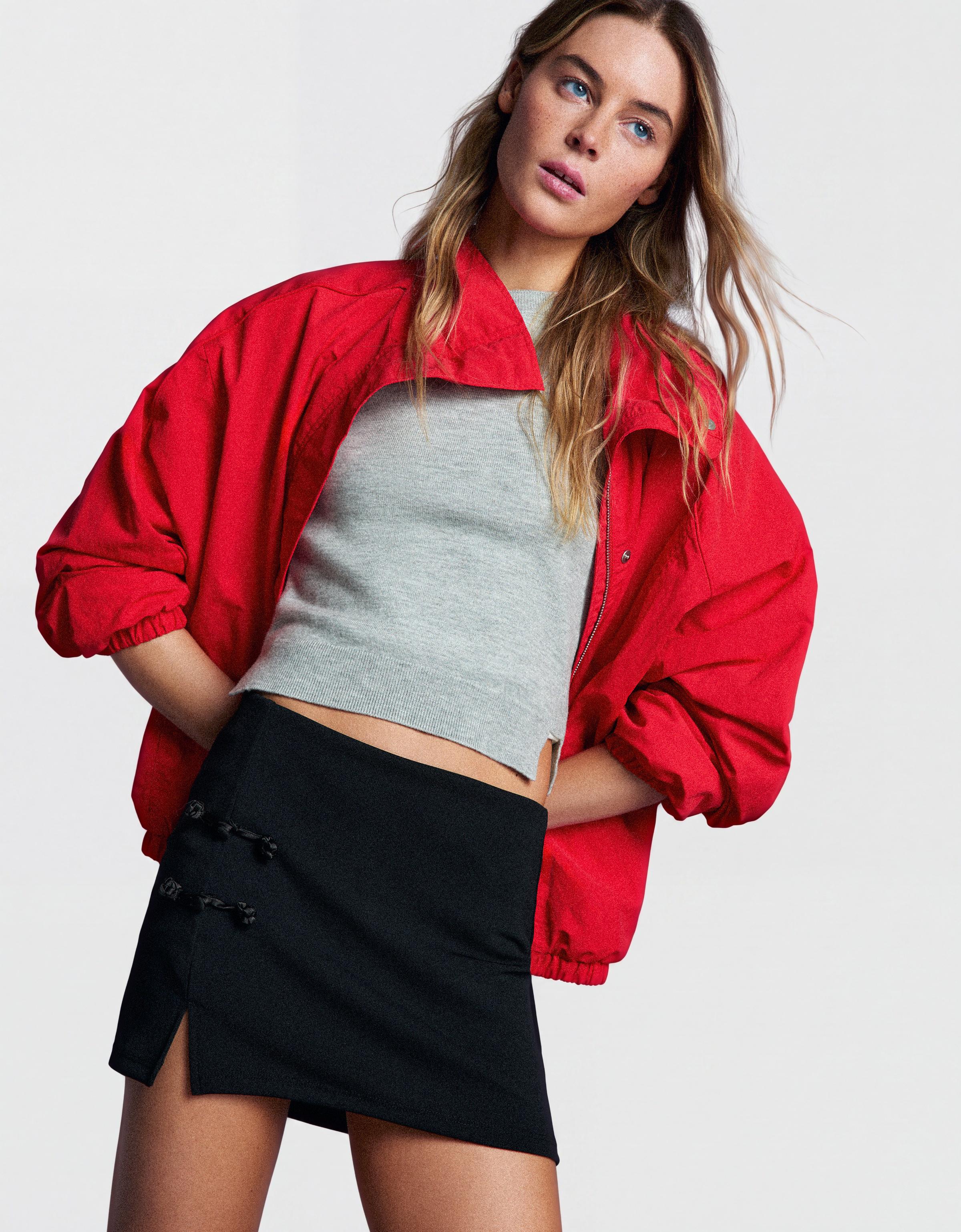 Clasp mini skirt — Black