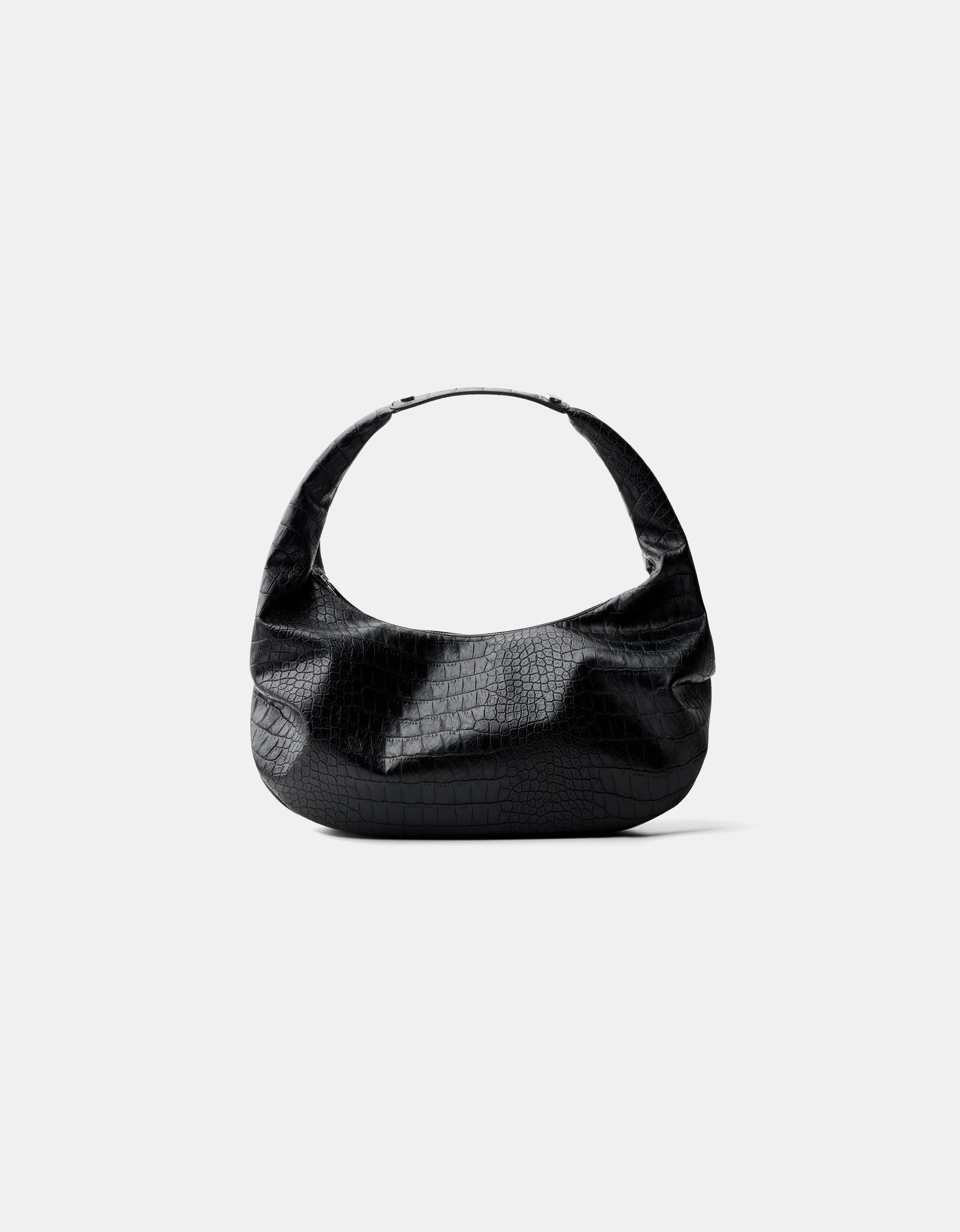 Bershka Maxi-Tasche Aus Kunstleder Damen Schwarz