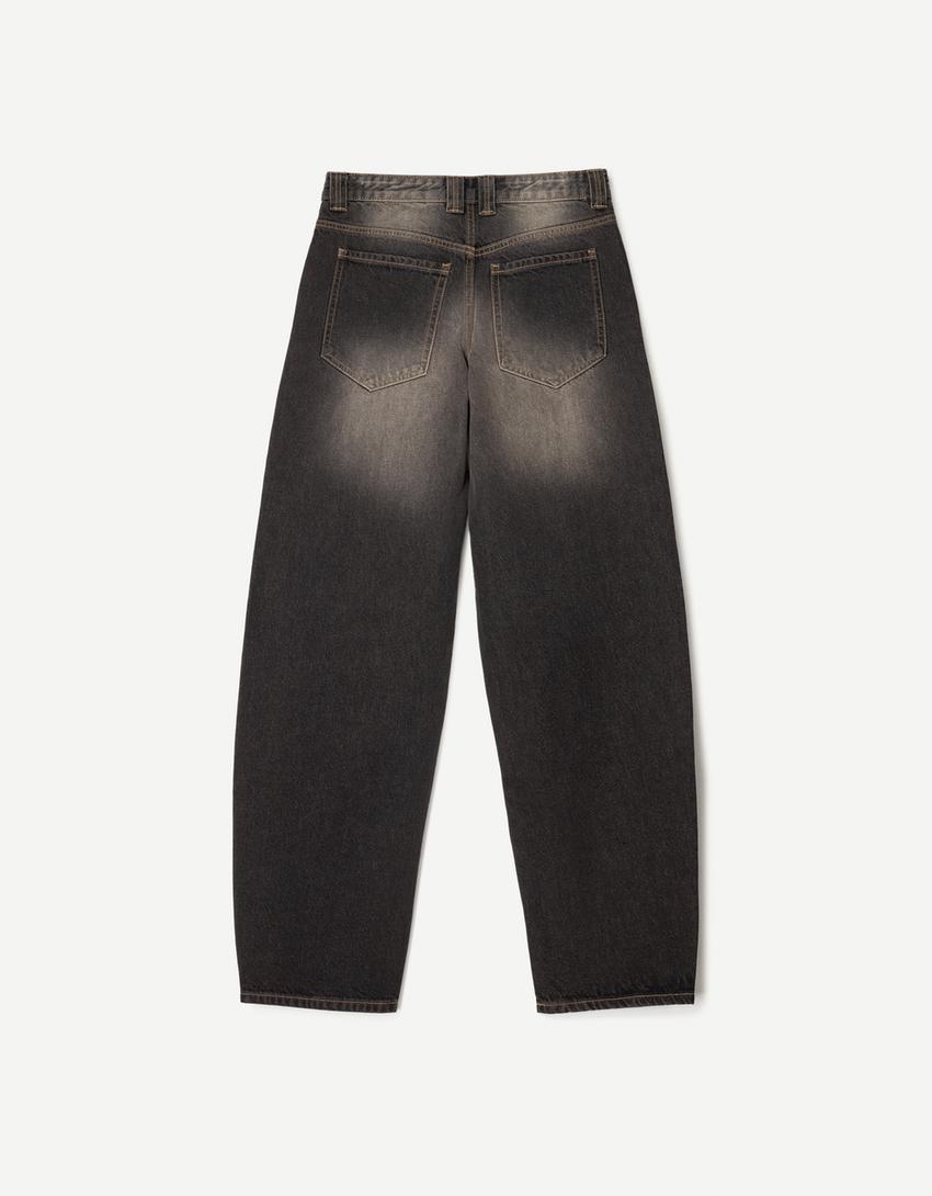 Jeans barrel-Nero