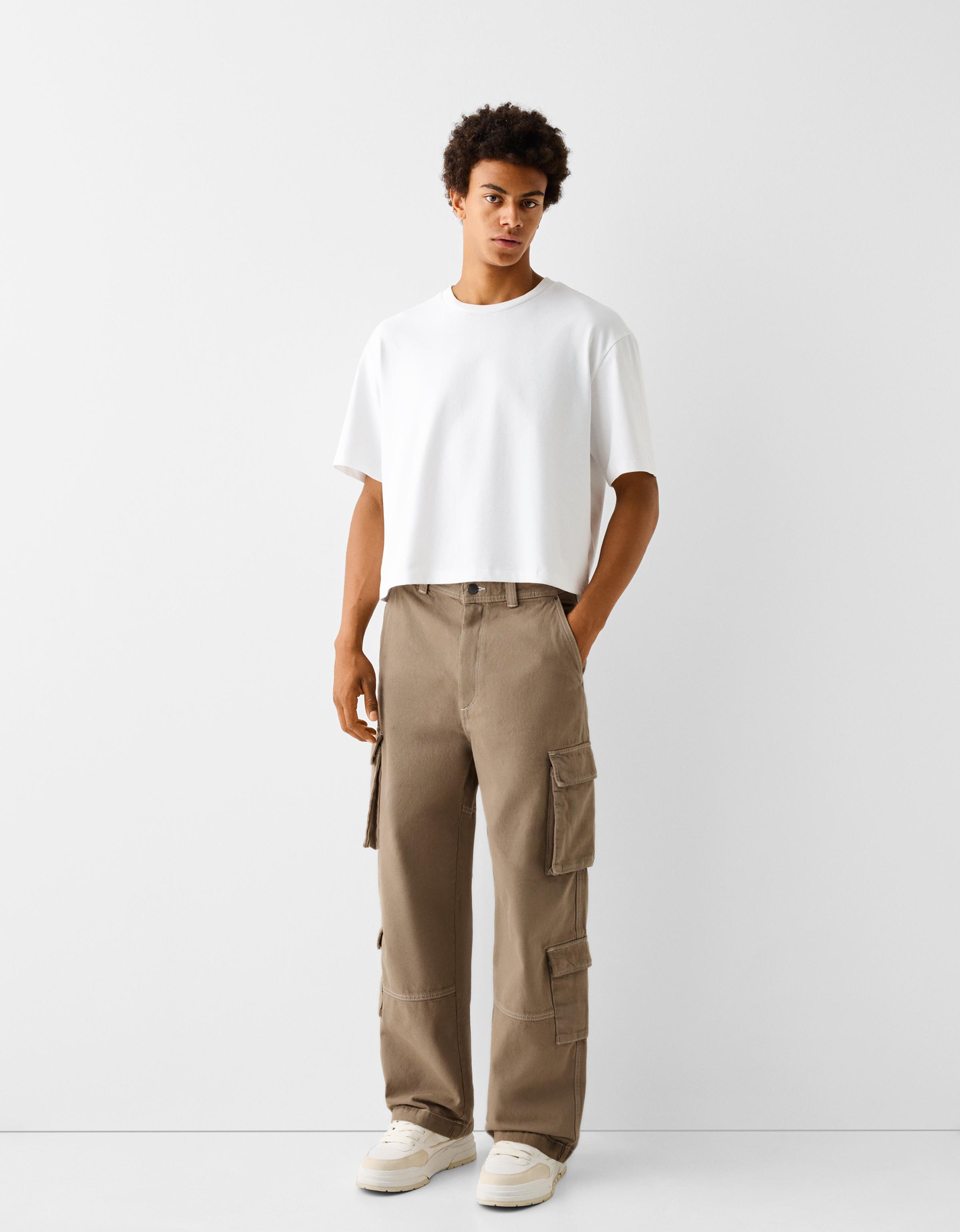 Bershka pantalon cargo homme sale