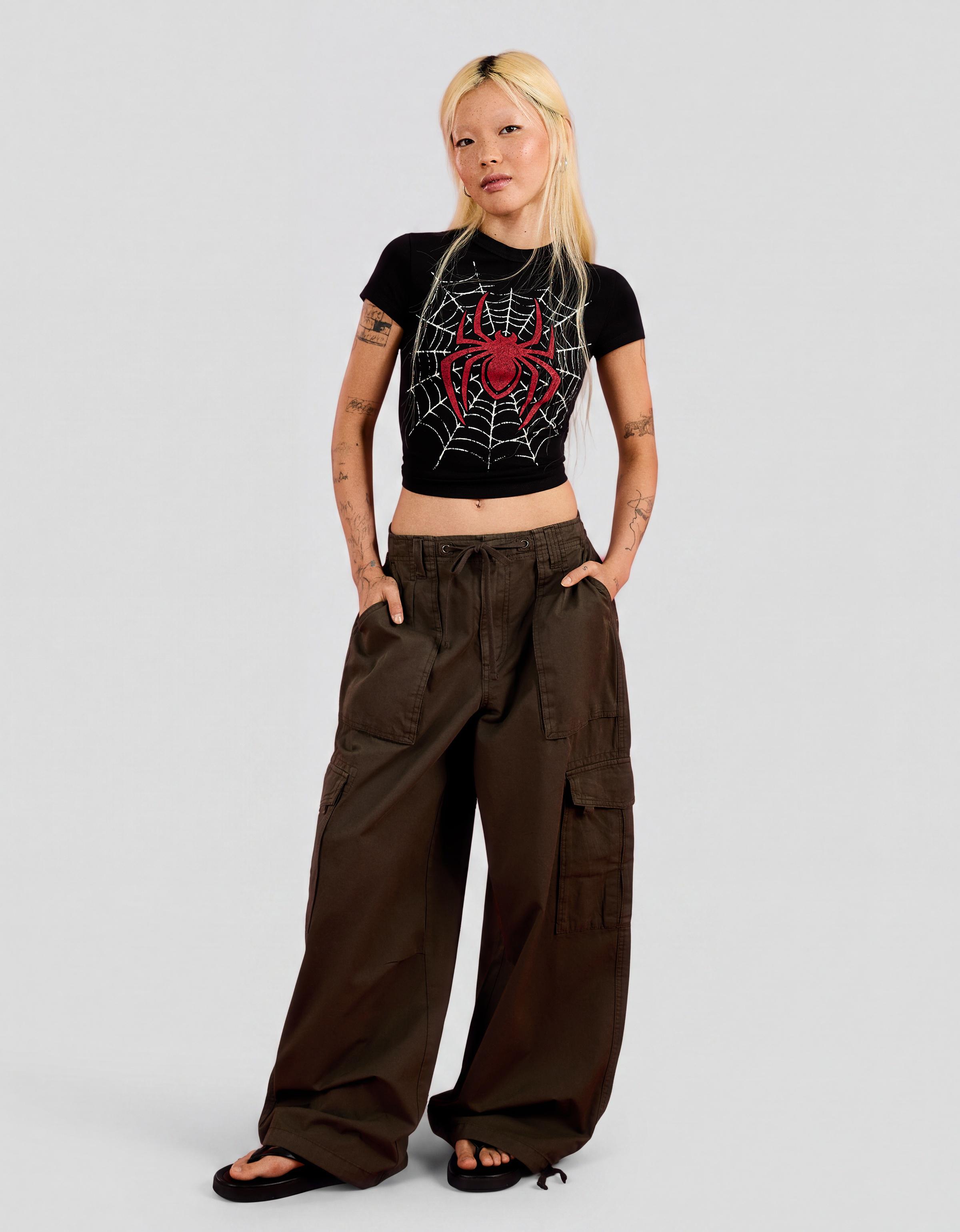 SPIDER-MAN fitted T-shirt — Black