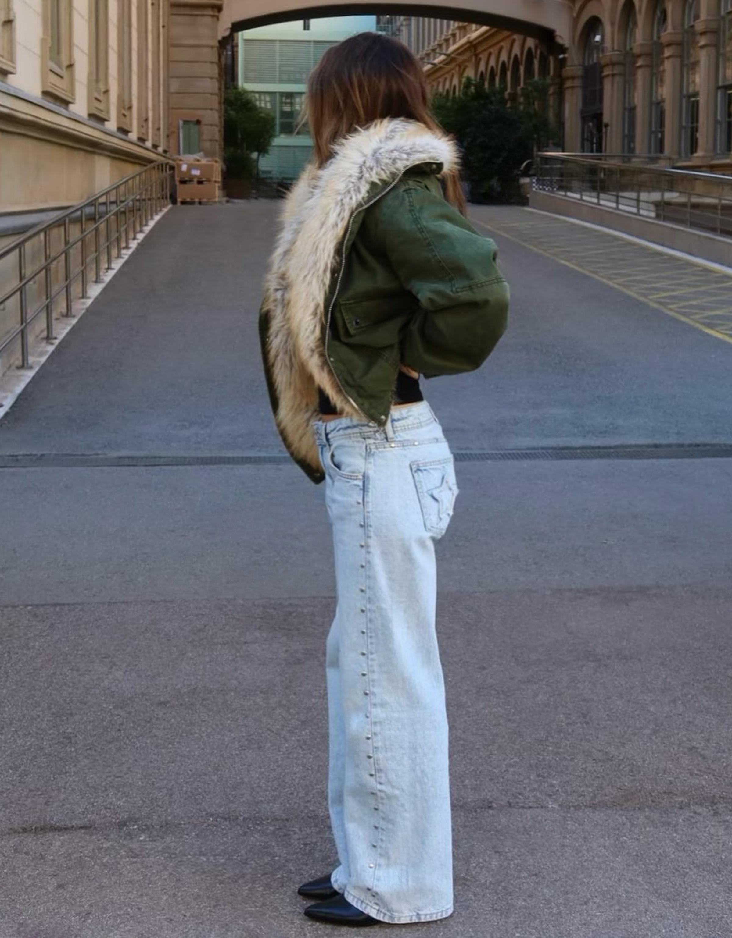 Yıldız zımba detaylı baggy fit jean - Görsel 62