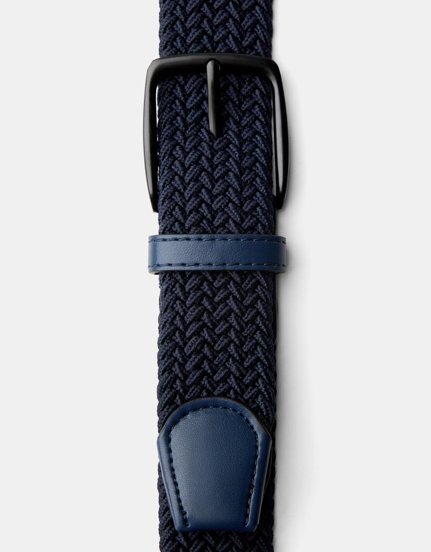 Braided belt-Navy