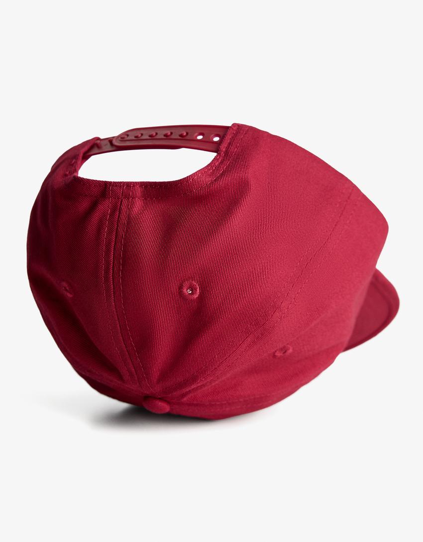 CASQUETTE BRODÉE-Bordeaux