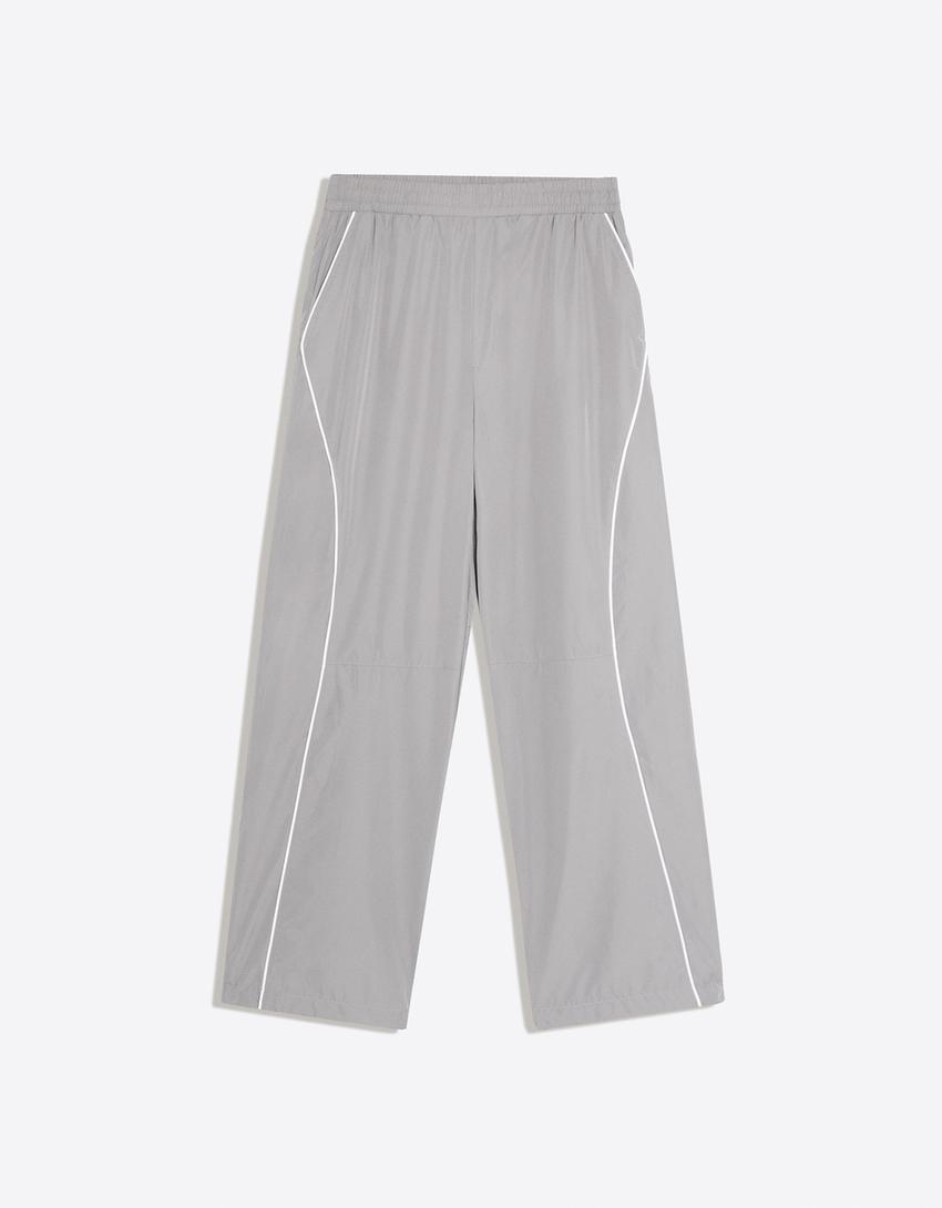 Pantalón baggy técnico-Gris