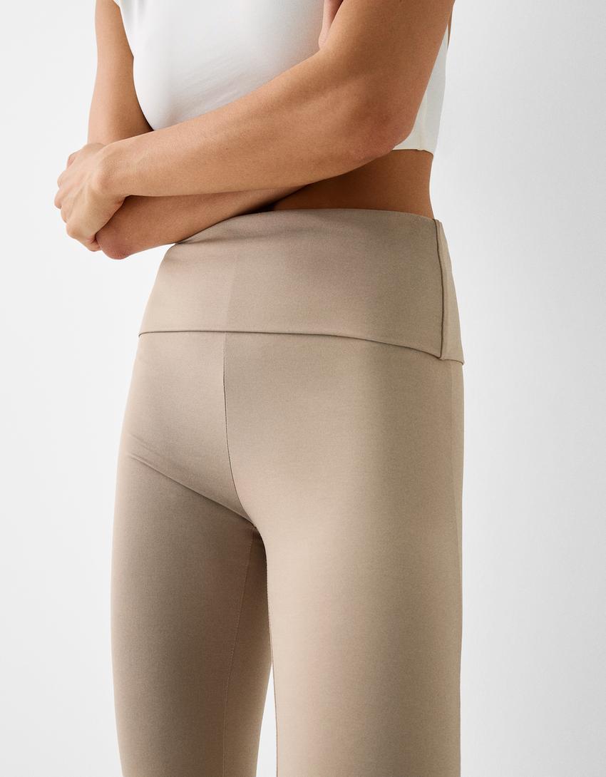 بنطال جرسي بخصر مطوي-جملي-5