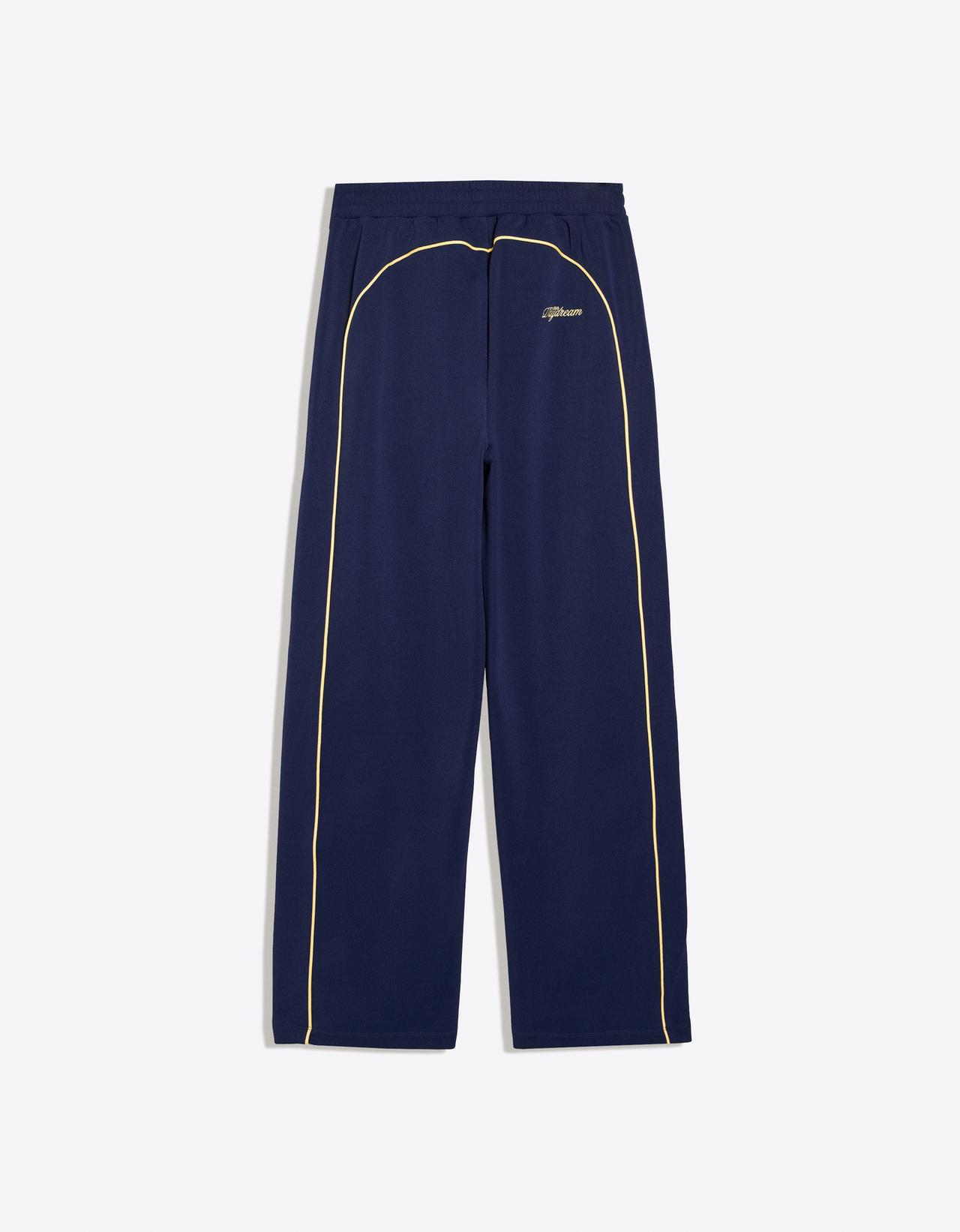 Contrast wide-leg trousers — Navy
